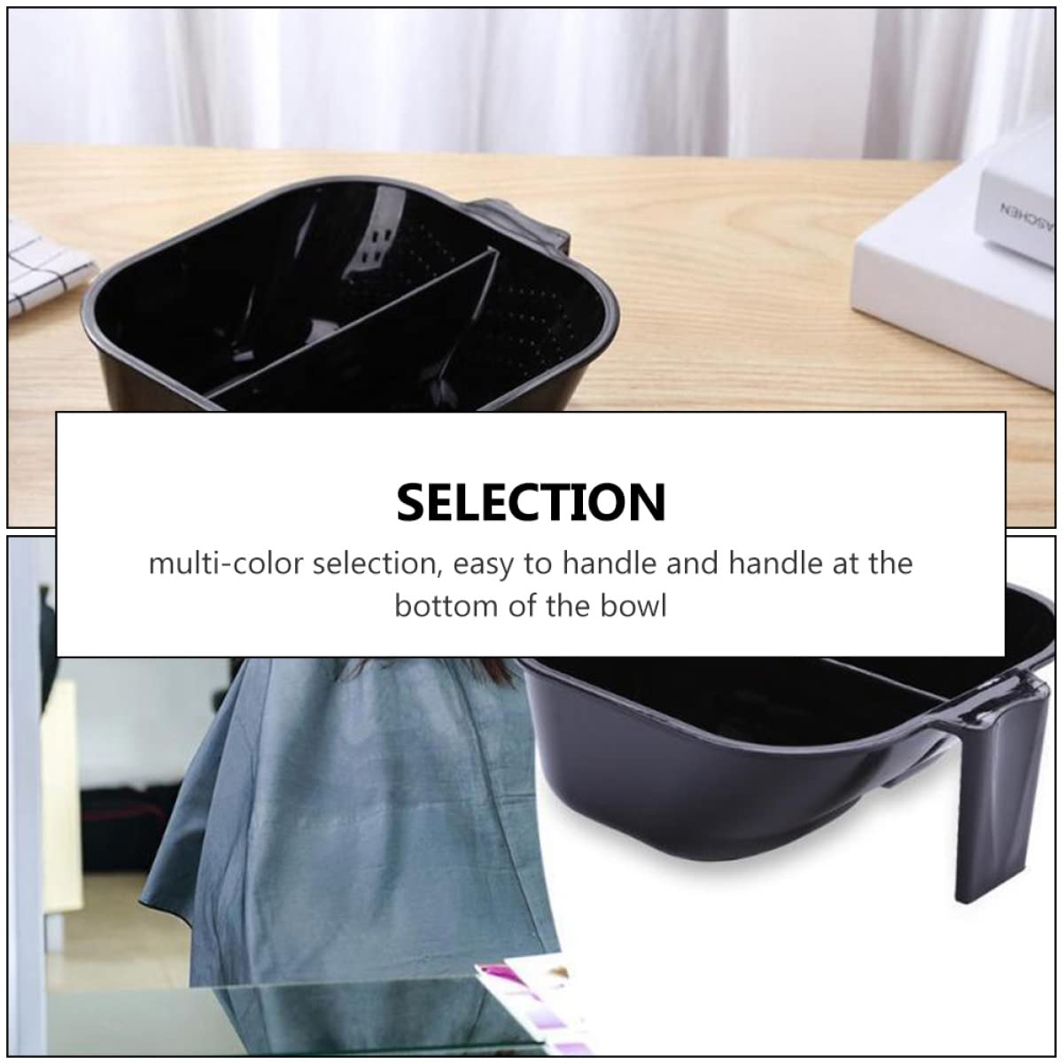 LALAFINA 1 Piece Professional Double Hair Mixing Bowl for Salon Hair Dyeing - Durable Hair Coloring Container with Easy Clean Feature - Perfect for At-Home & Salon Hair Coloring Treatments
