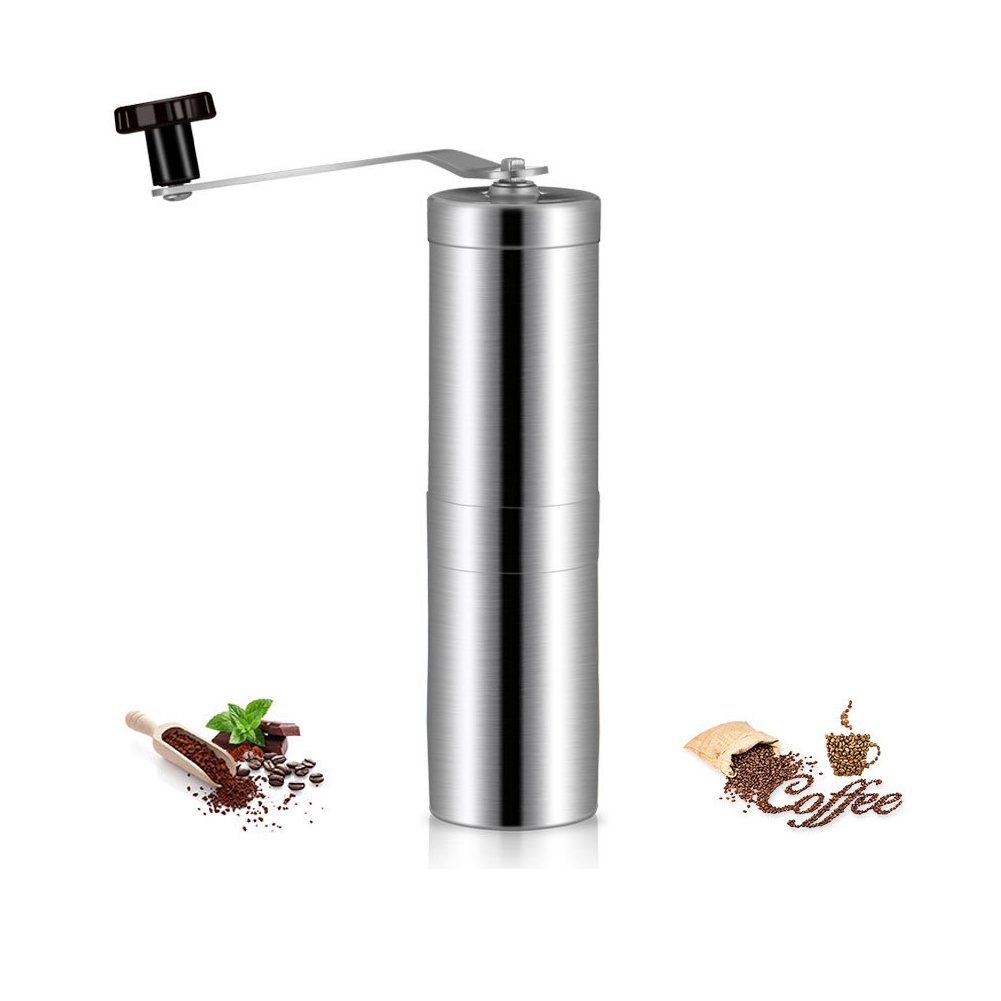 Premium Manual Coffee Grinder - Stainless Steel Portable Hand Crank Coffee Bean Mill with Adjustable Settings for Espresso, French Press & Pour Over | Perfect for Camping, Travel & Home Brewing