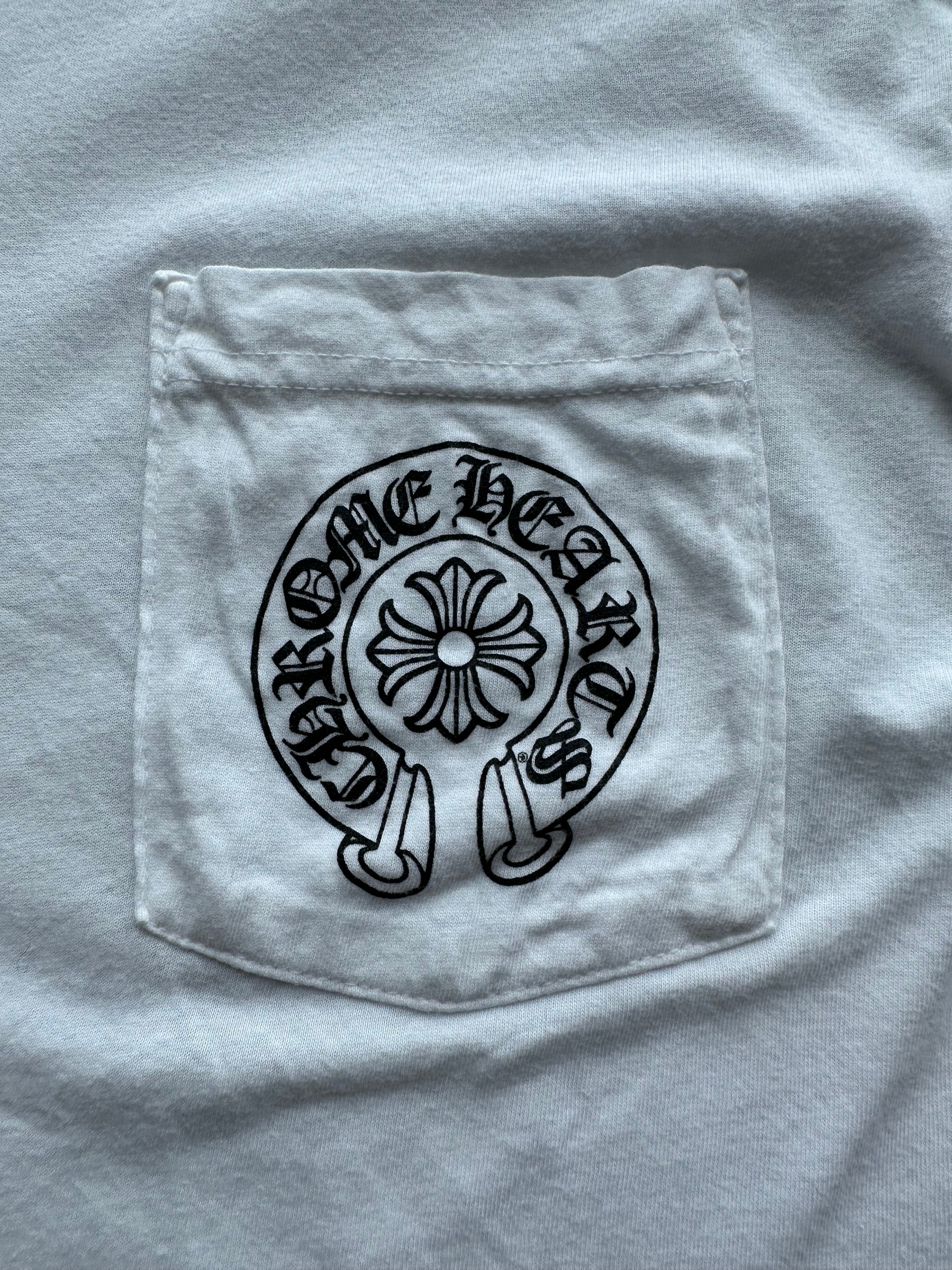 Chrome Hearts White & Black Horseshoe Logo T-Shirt for Men & Women - Stylish Graphic Tee for Casual Wear, Street Fashion, and Everyday Outfits