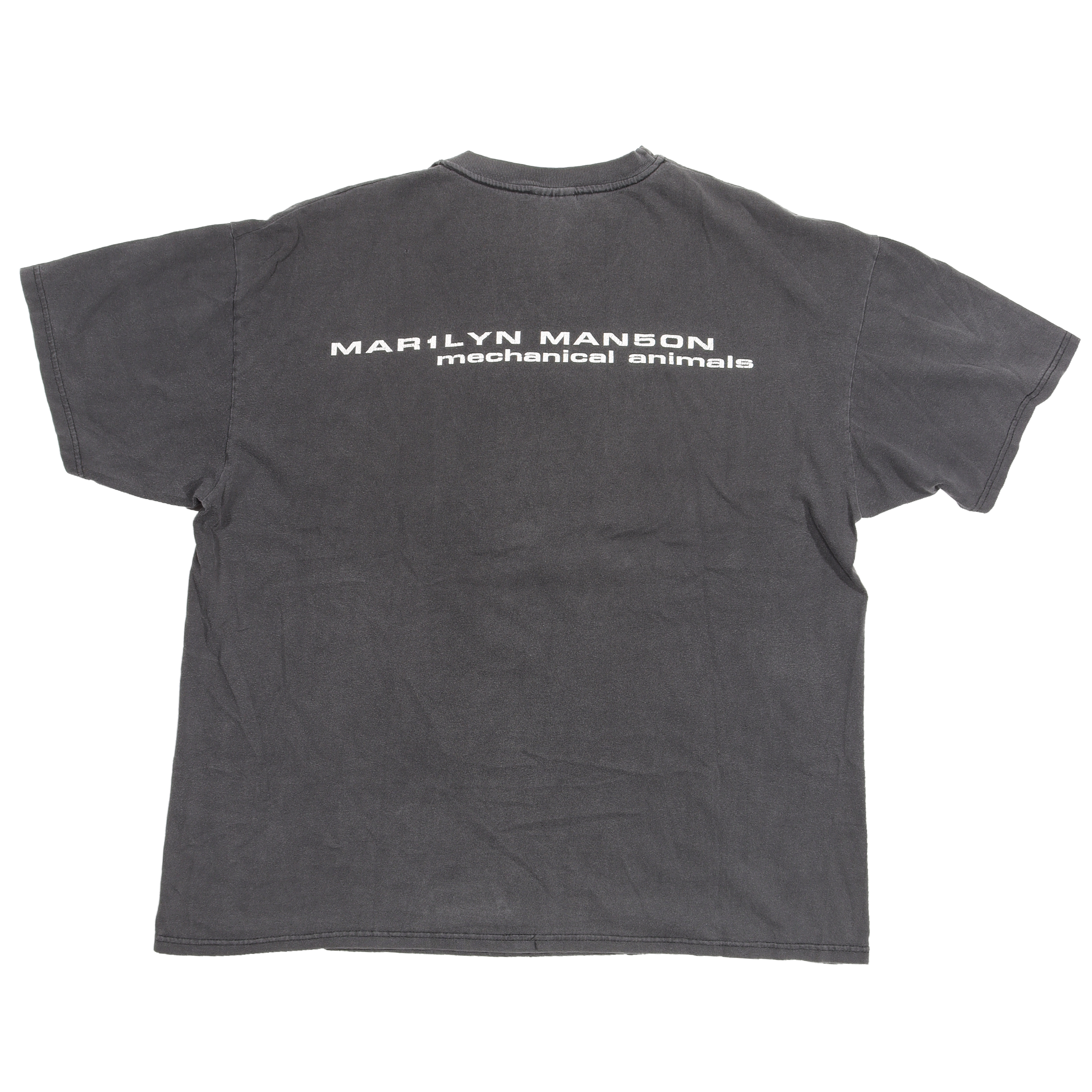 Vintage 1996 Marilyn Manson Mechanical Animals Graphic T-Shirt - Retro Band Tee for Concerts & 90s Grunge Fashion