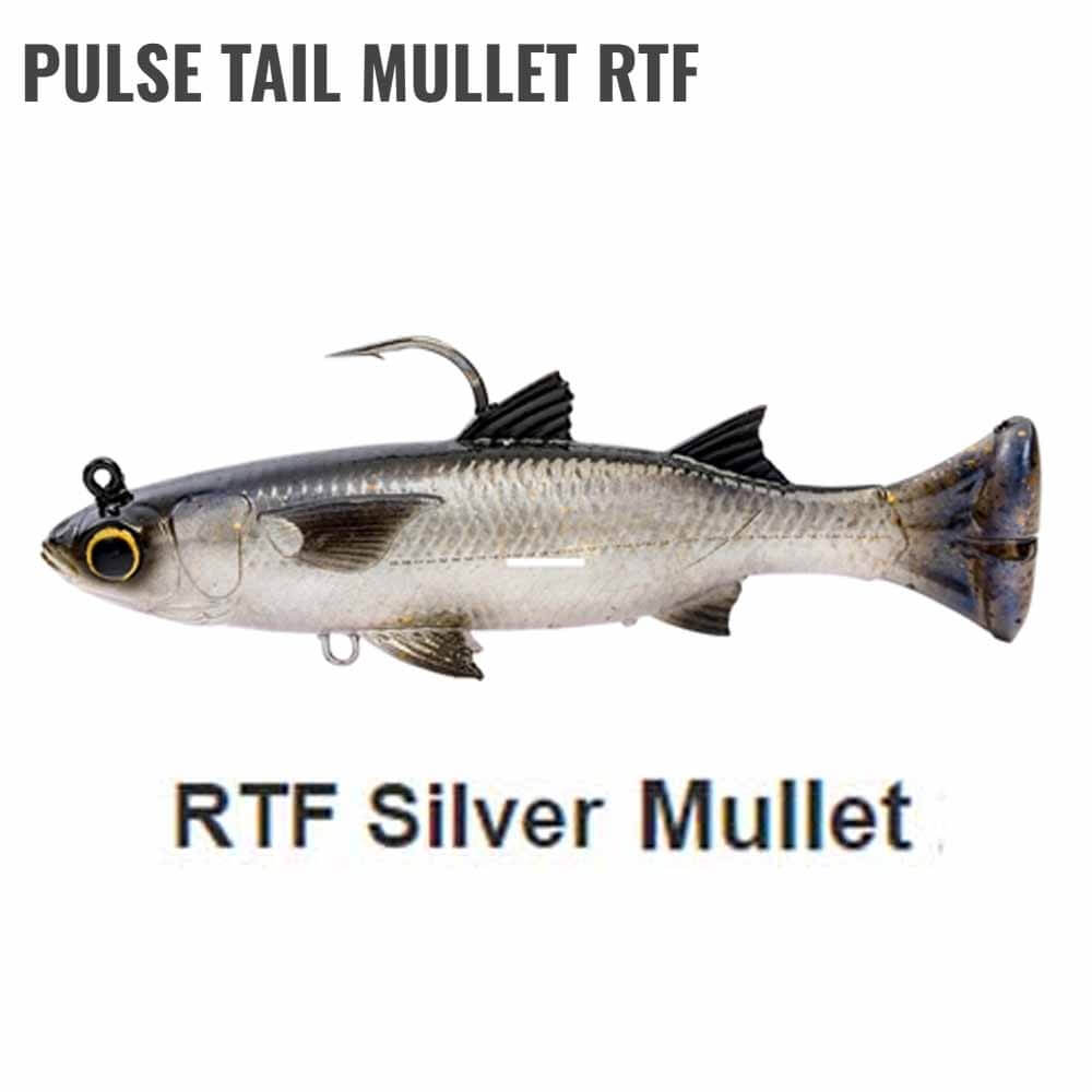 Savage Gear RTF Pulse Tail Mullet Lure 4 Inch - Saltwater Fishing Bait for Bass, Trout, and Redfish - Perfect for Inshore and Offshore Angling