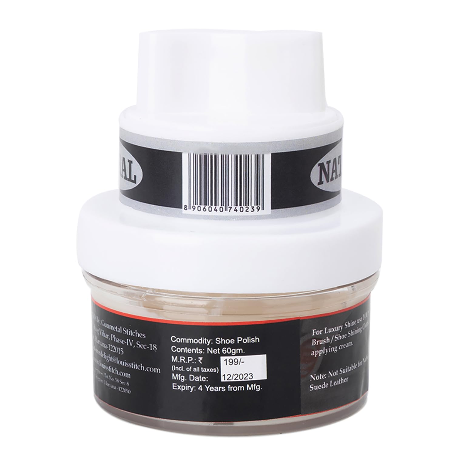 Premium LOUIS STITCH Leather Cream - Best Conditioner & Protector for Shoes, Bags, Wallets & Leather Accessories | Nourishes, Restores & Shines Genuine Leather | 60g Tube with Applicator Brush | Perfect for Daily Care, Travel & Luxury Item Maintenance