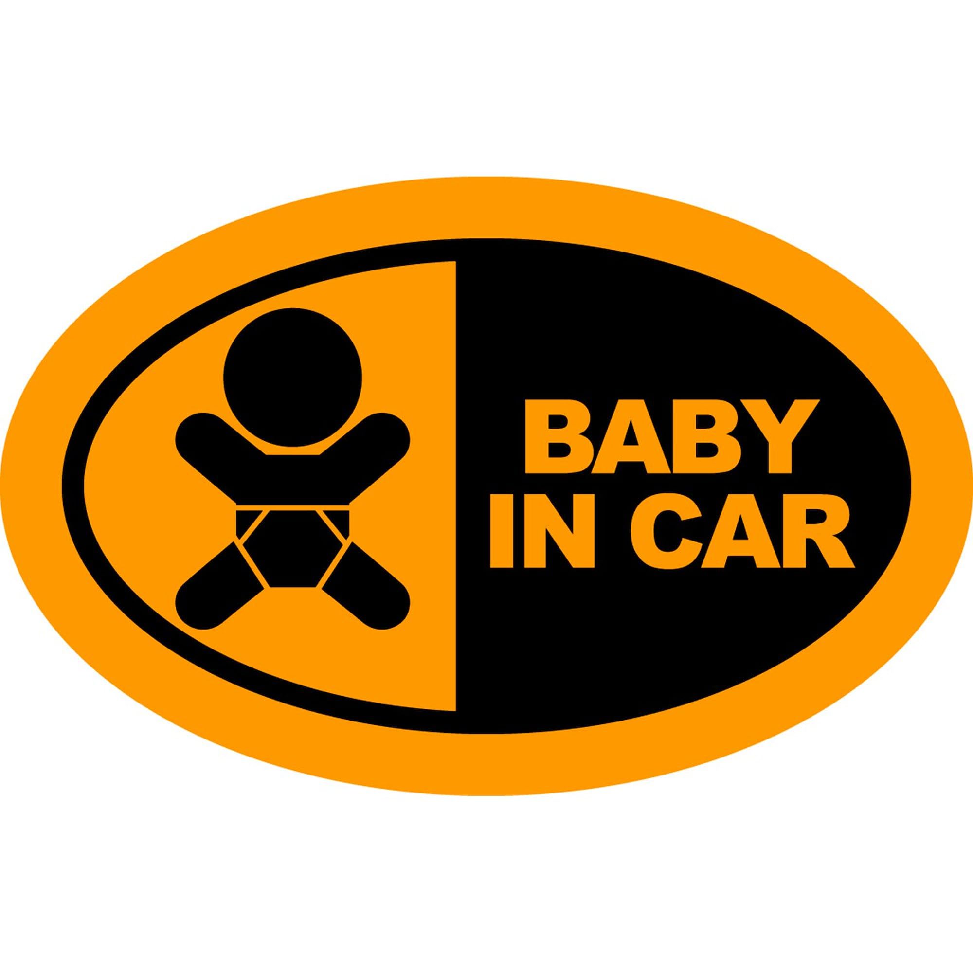 Baby On Board Safety Sticker - Oval Car Bumper Decal for Child Safety Awareness | Perfect for Family Cars, School Pickup & Road Trips