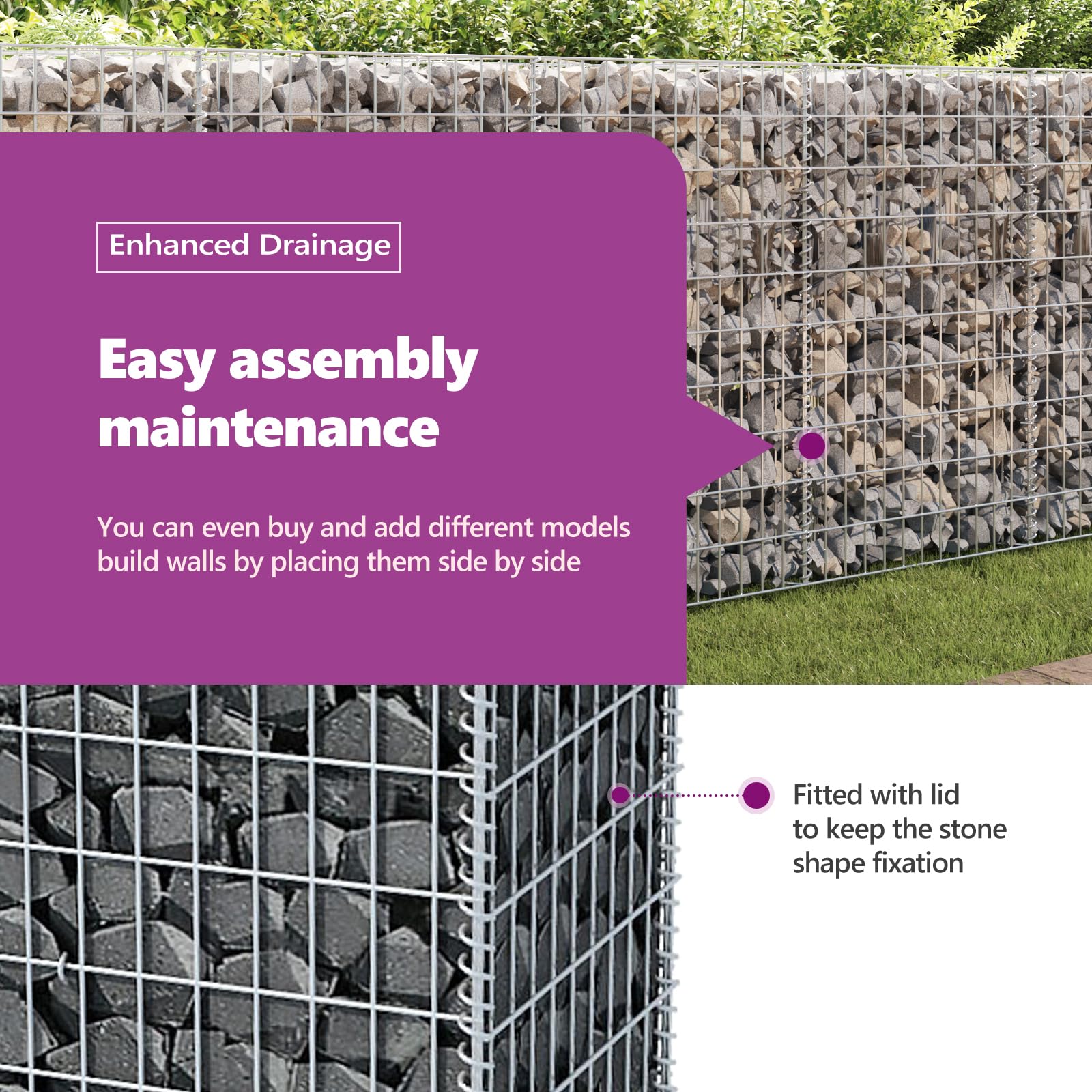 vidaXL Gabion Basket Steel 78.7