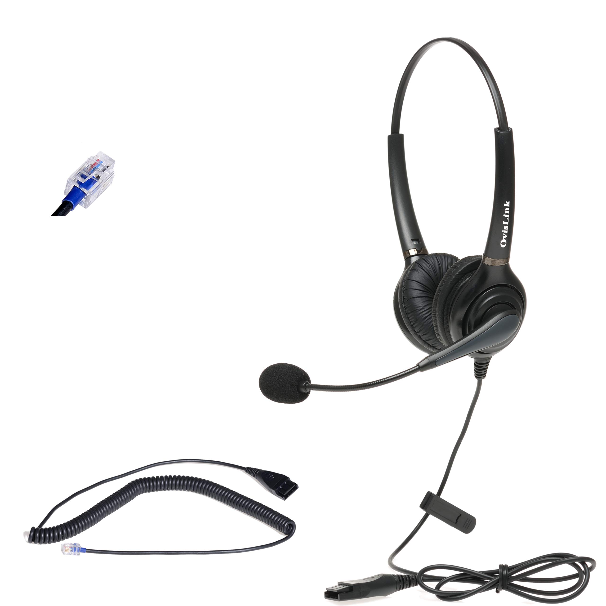 AT&T Syn248 Business Phone Headset - Compatible with SB35025, SB35031, Xblue IP7g, X3030, X4040 | Noise Canceling Office Headset with RJ9 Quick Disconnect Cord | Comfortable & Durable Design | Perfect for Call Centers, Office Communications & Remote Work
