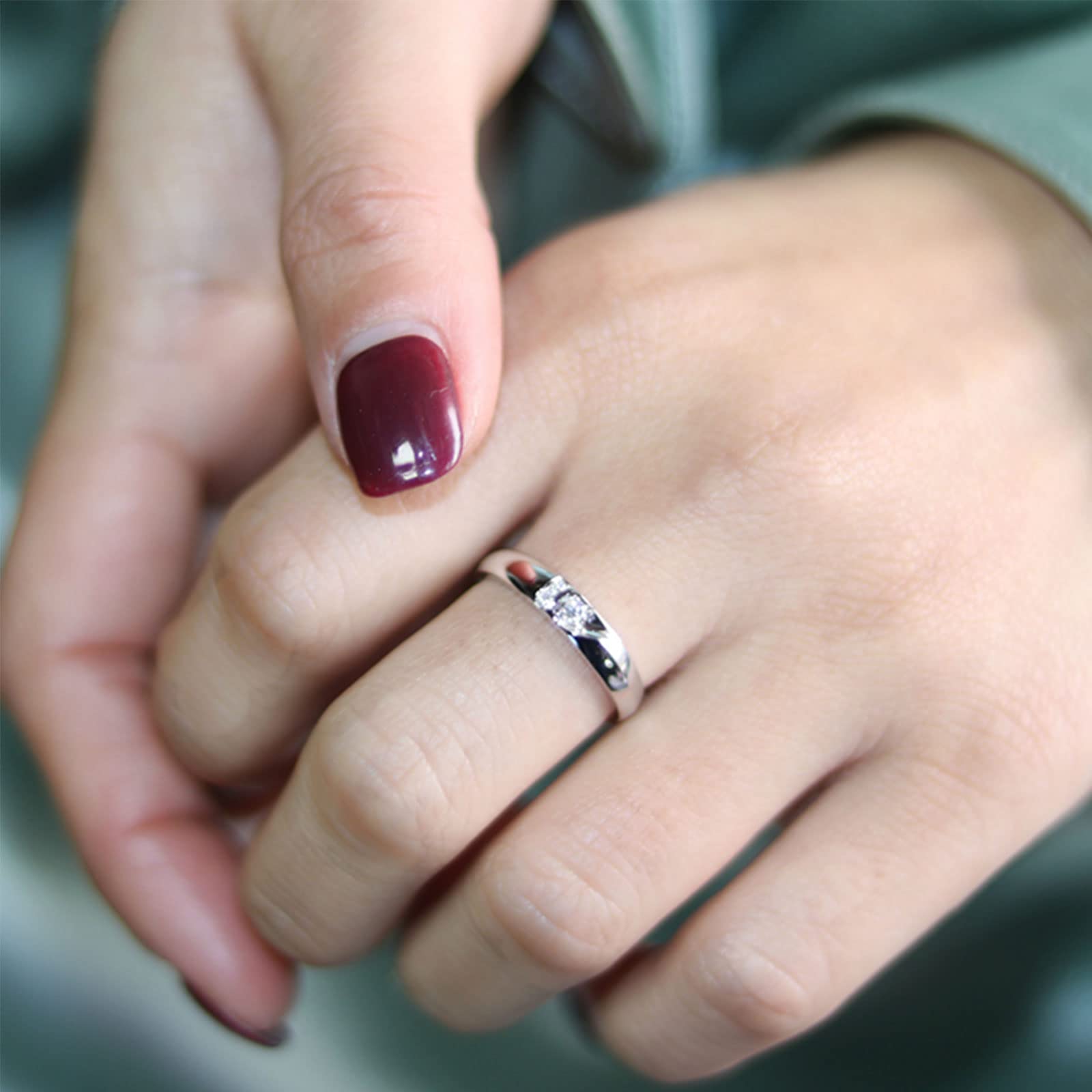 Diamond Matching Couples Rings for Him and Her - Sterling Silver/10K/14K/18K Wedding Promise Rings with Free Engraving | Perfect for Anniversaries, Engagements & Romantic Gifts