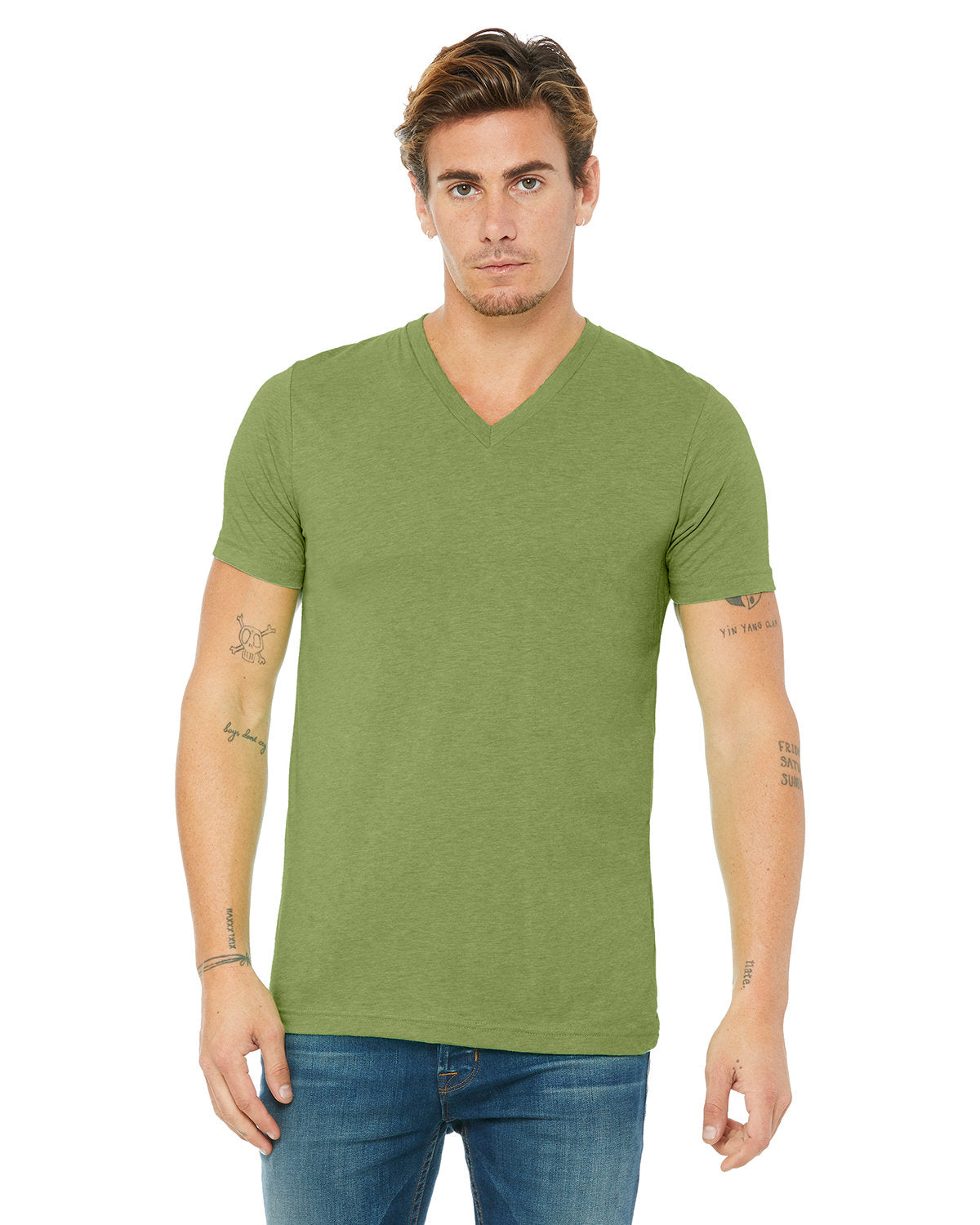 Bella + Canvas 3005 Unisex Jersey Short Sleeve V-Neck T-Shirt - Soft Cotton Tee for Men & Women - Perfect for Casual Wear, Work Uniforms, and Screen Printing
