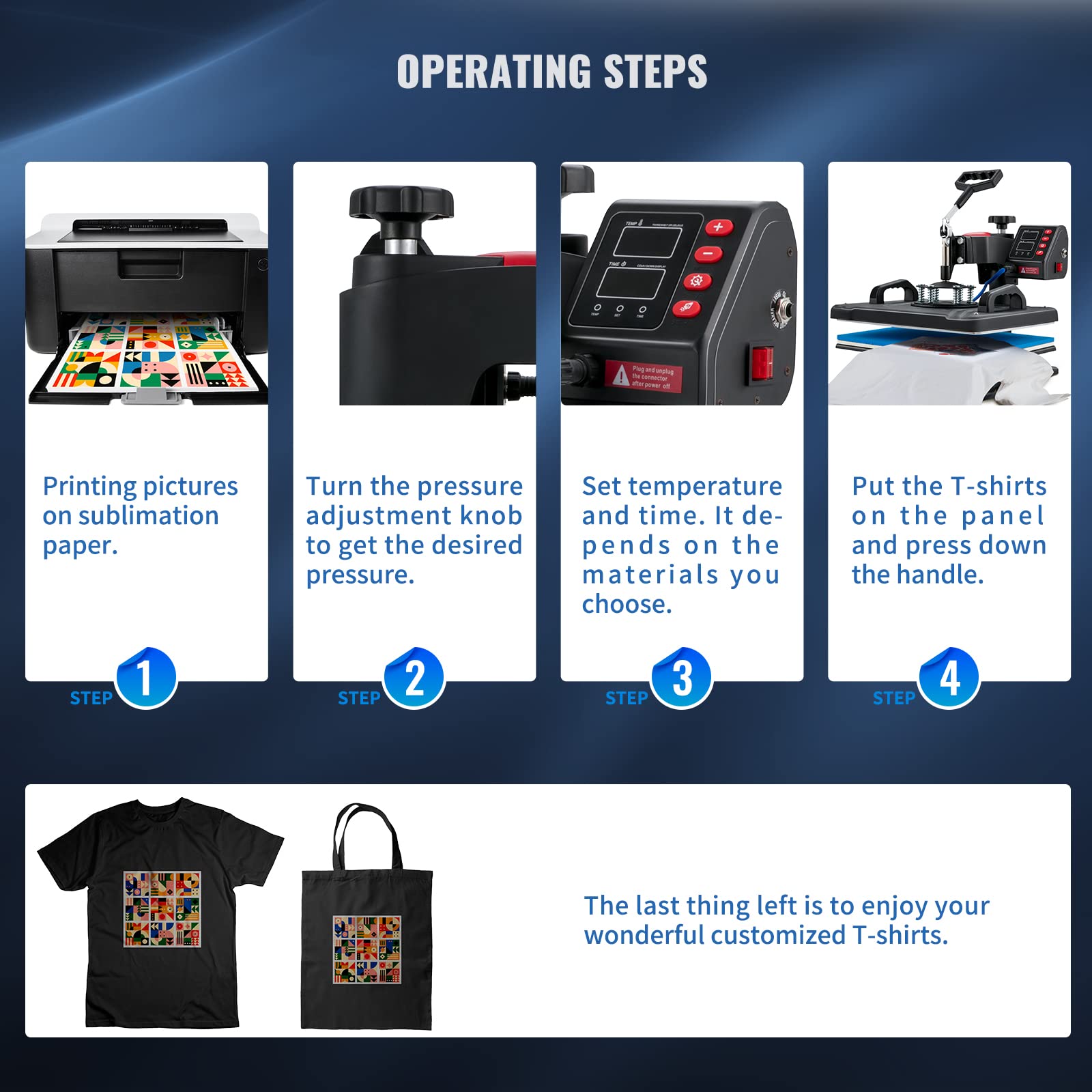 VEVOR 15x15 Inch Heat Press Machine - 5 in 1 Digital Multifunctional Sublimation T-Shirt Press for T-Shirts, Hats, Mugs, Caps & Plates | Perfect for DIY Crafts, Custom Apparel & Small Business Printing