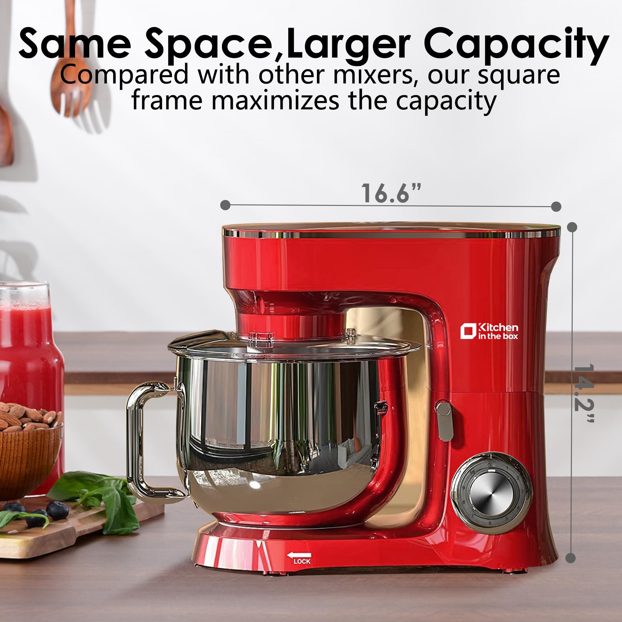 900W 8.5QT Stand Mixer with 10-Speed & Accessories - Perfect for Baking & Cooking