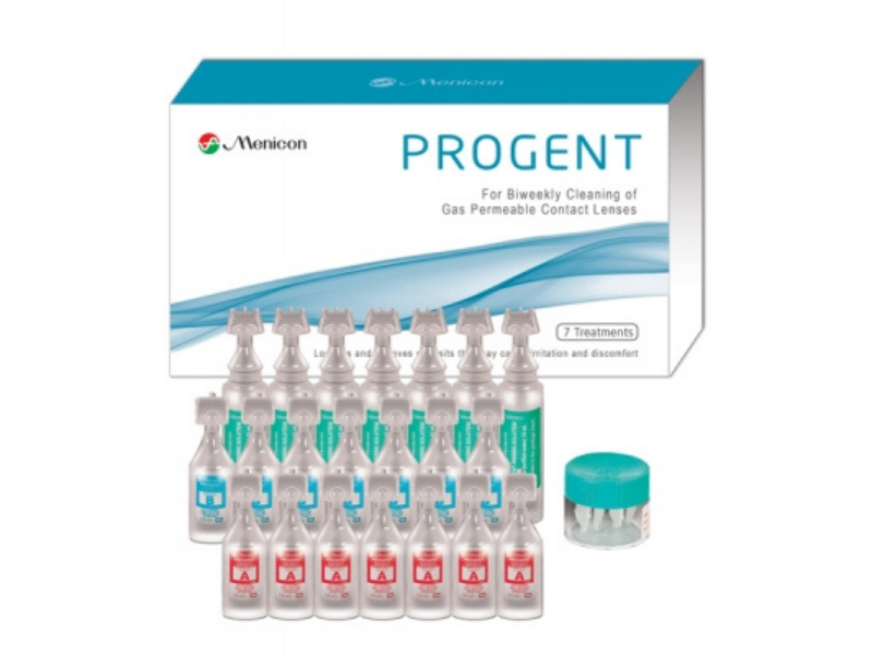 PROGENT Protein Remover for Contact Lenses - 7 Treatments | Enzyme Cleaner for Protein Buildup | Gentle Daily Lens Care Solution