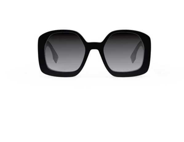 Fendi O'LOCK FE40048U 01B Black/Grey Gradient Square Women's Sunglasses | Luxury Designer Shades for Women | Perfect for Summer Outfits, Beach Vacations & Fashion Statements