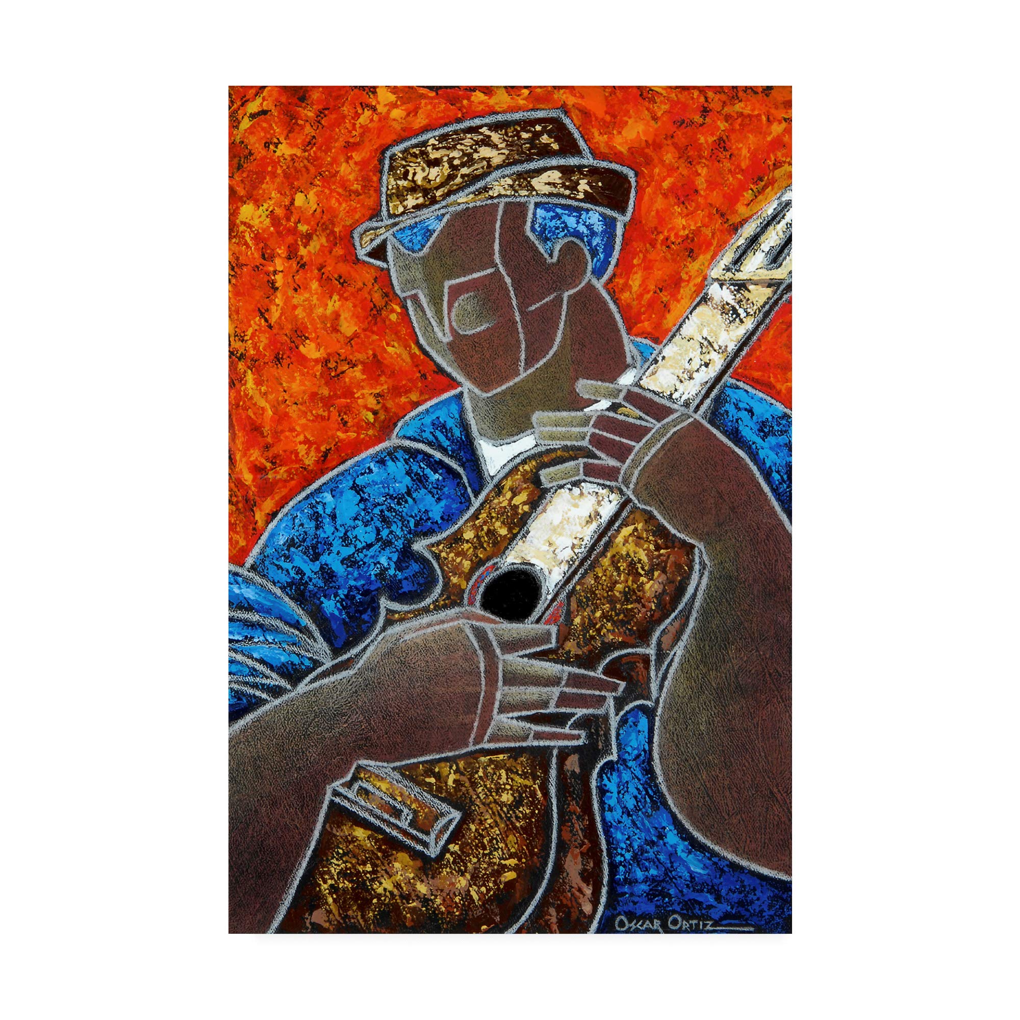 Oscar Ortiz Solo De Cuatro Fine Art Print - 16x24 Inches - Modern Abstract Wall Decor for Living Room, Bedroom & Office
