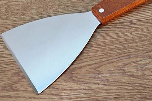 WOIWO 2PCS Stainless Steel Spatula with Wooden Handle - Pizza Turner, Steak Flipper, Kitchen Baking Utensil for Grilling, Frying & Serving - Perfect for BBQ, Camping & Home Cooking