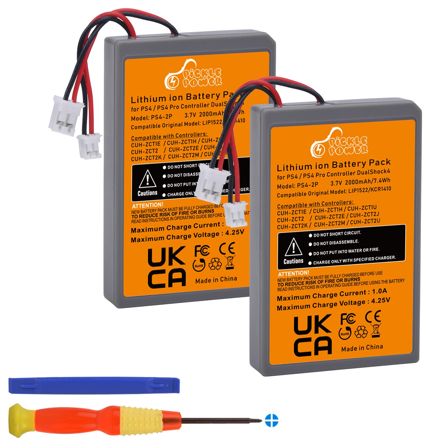 Original PS4/PS4 Pro Battery Replacement for Sony DualShock 4 V1 V2 Controller - Compatible with CUH-ZCT2/CUH-ZCT2E/CUH-ZCT1E/CUH-ZCT1U - Perfect for Gaming, Streaming & Long Play Sessions