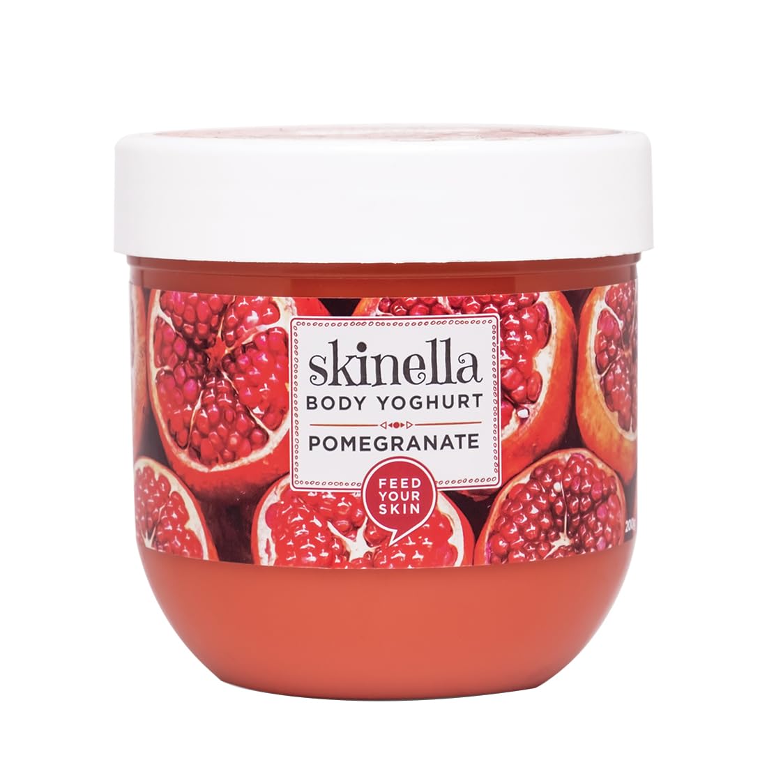 Skinella Pomegranate Body Yogurt - 200g Hydrating Body Lotion with Pomegranate Extract for Smooth, Glowing Skin | Daily Moisturizer for Dry Skin Care Routine | Perfect for Post-Shower & Nighttime Use