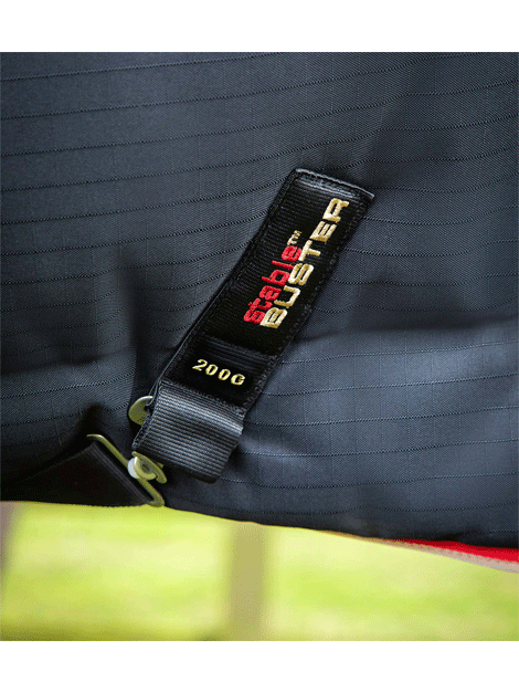 Premier Equine Stable Buster 200g Heavy Duty Stable Rug with Neck Cover - Warm Winter Horse Blanket for Cold Weather Riding & Stable Use