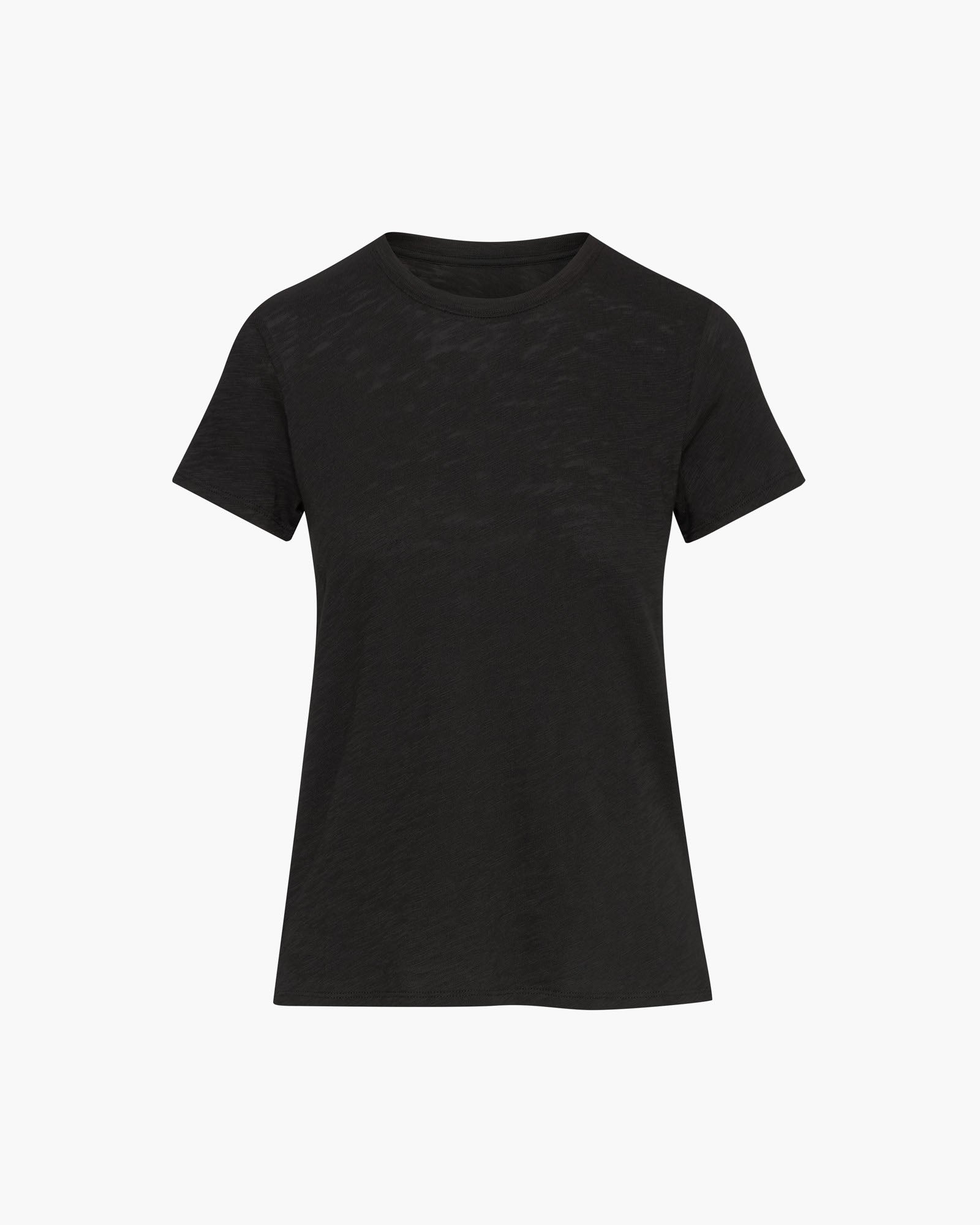 Slub Jersey Schoolboy Crew Neck T-Shirt - Black | Casual Everyday Wear for Boys