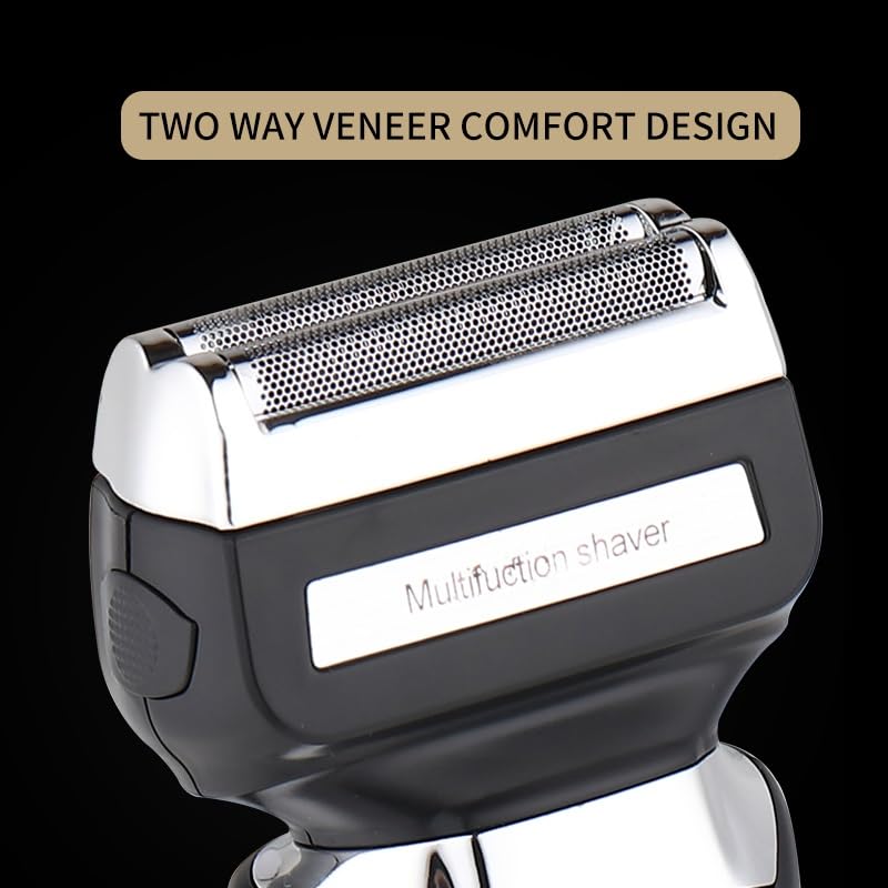Professional Electric Razor for Men - 3-in-1 USB Rechargeable Waterproof Beard Trimmer & Nose Hair Clipper | Perfect for Travel, Home & Gym Use