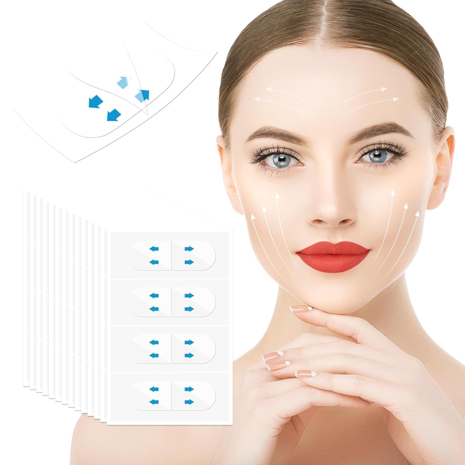 120pcs Invisible Face Lift Tape for Jowls & Double Chin - Instant Lifting for Saggy Skin - Secret Makeup Essential