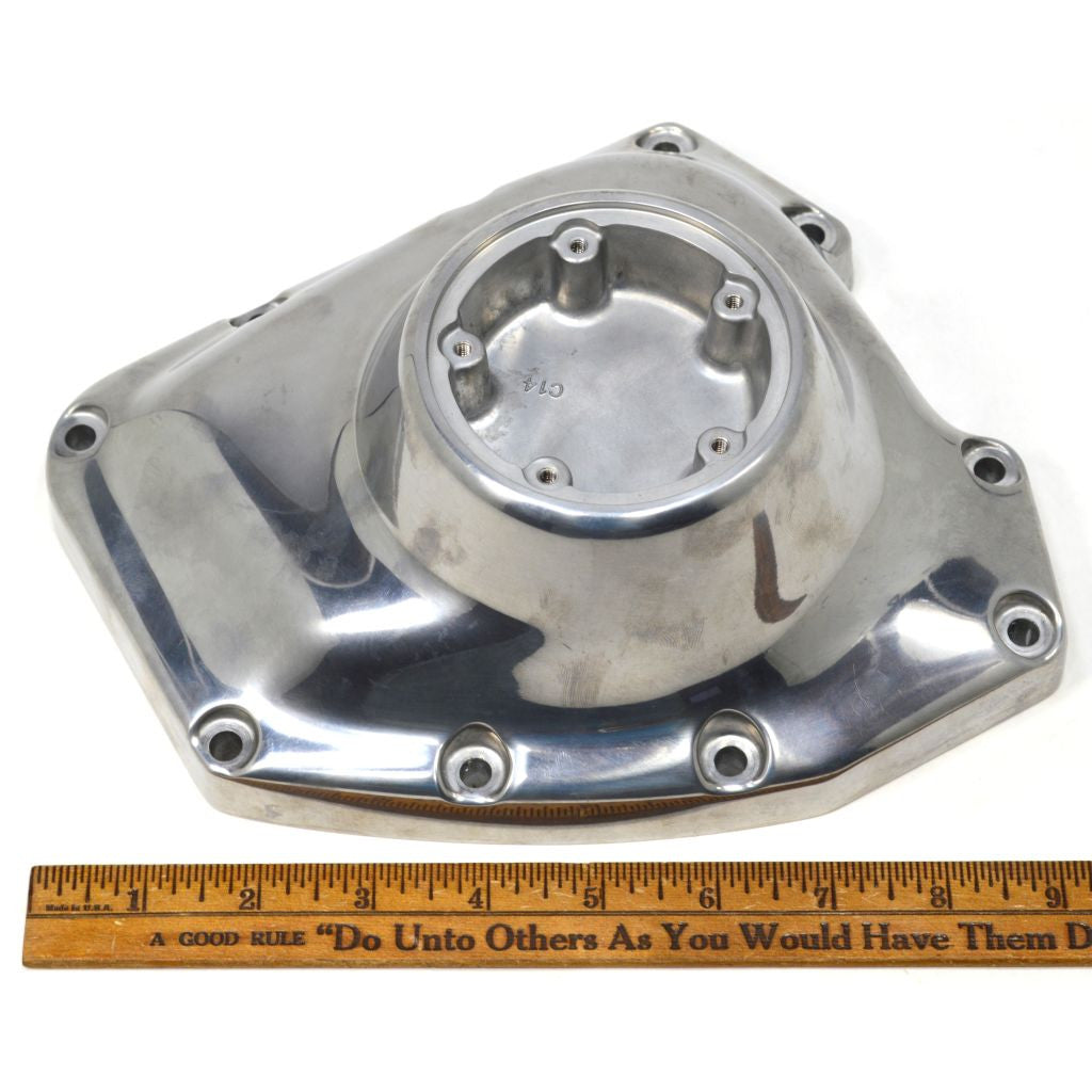 Harley Davidson Twin Cam Cover Part #25362-01 - Semi Polished Aluminum Engine Cover for Motorcycle Customization & Performance Upgrade
