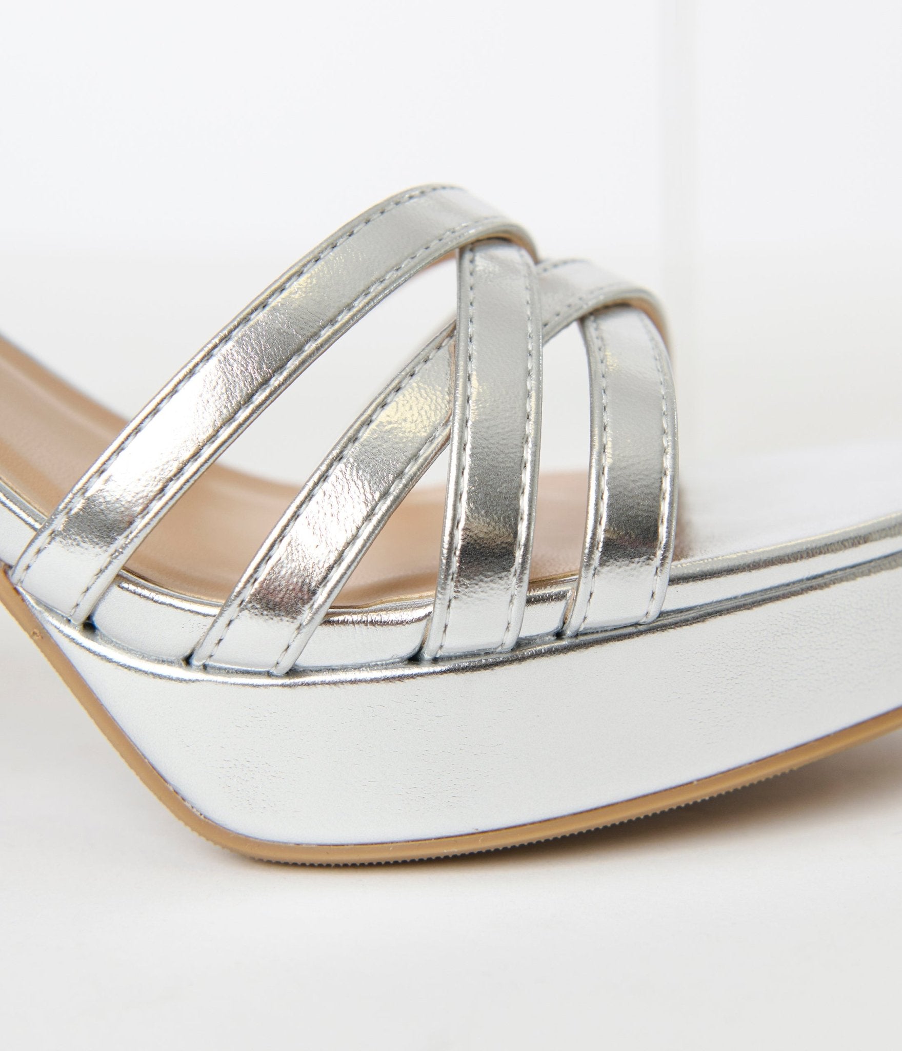 Stylish Silver Metallic Leatherette High Heels for Women - Elegant Party & Evening Shoes for Weddings, Prom, and Special Occasions