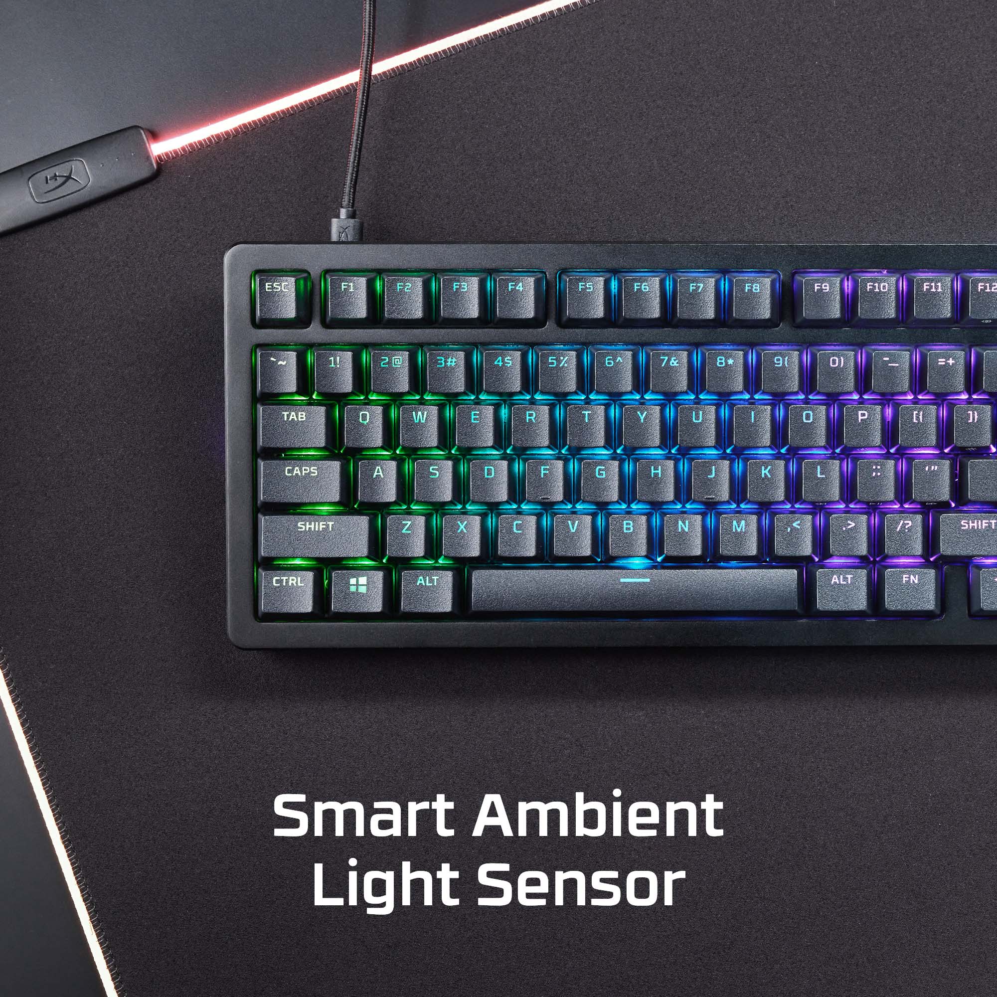HyperX Alloy Rise 75% Mechanical Gaming Keyboard - RGB Backlit, Anti-Ghosting, Compact Design for PC/PS5/Xbox - Perfect for Esports, Streaming & Office Work
