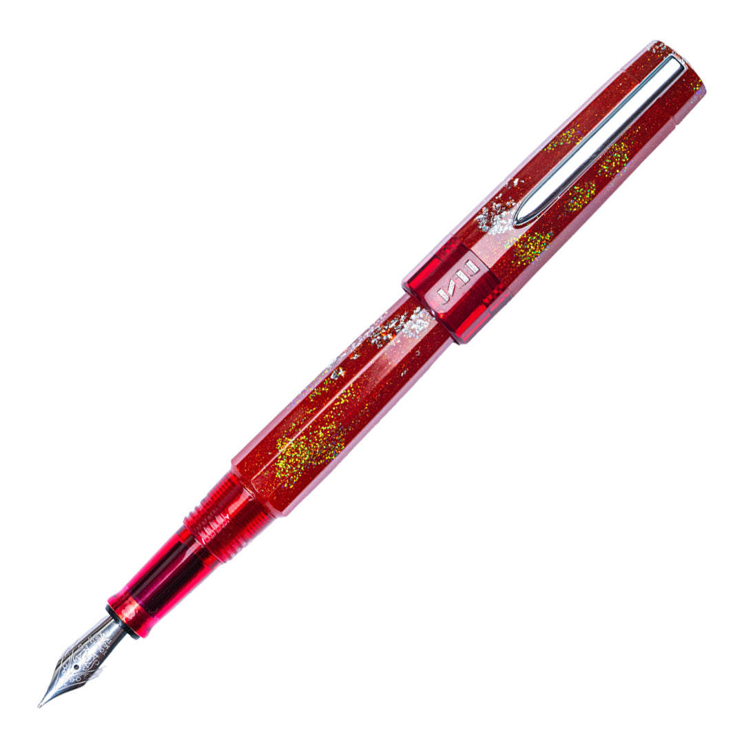 Benu Euphoria Fountain Pen - Premium Stainless Steel Nib, Smooth Writing, Elegant Bloody Mary Red - Perfect for Calligraphy, Journaling & Gift Giving