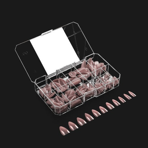 Apres Gel X Neutrals Mia Natural Tips 150pc - Short Stiletto Nail Extensions for Salon & DIY Manicure | Perfect for Weddings, Parties & Special Occasions