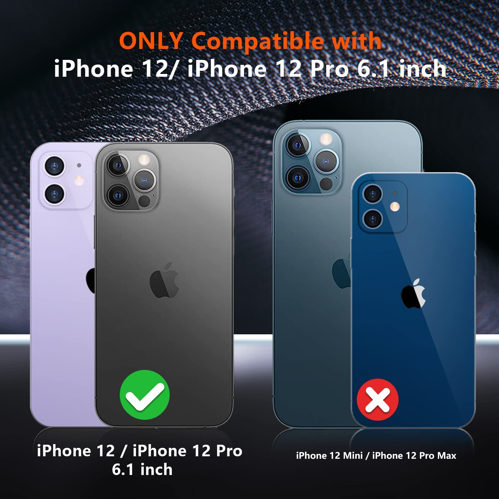 SPIDERCASE Crystal Clear iPhone 12 Case & iPhone 12 Pro Case - Slim Thin Protective Cover [Anti-Yellowing] for Everyday Use, Work & Travel