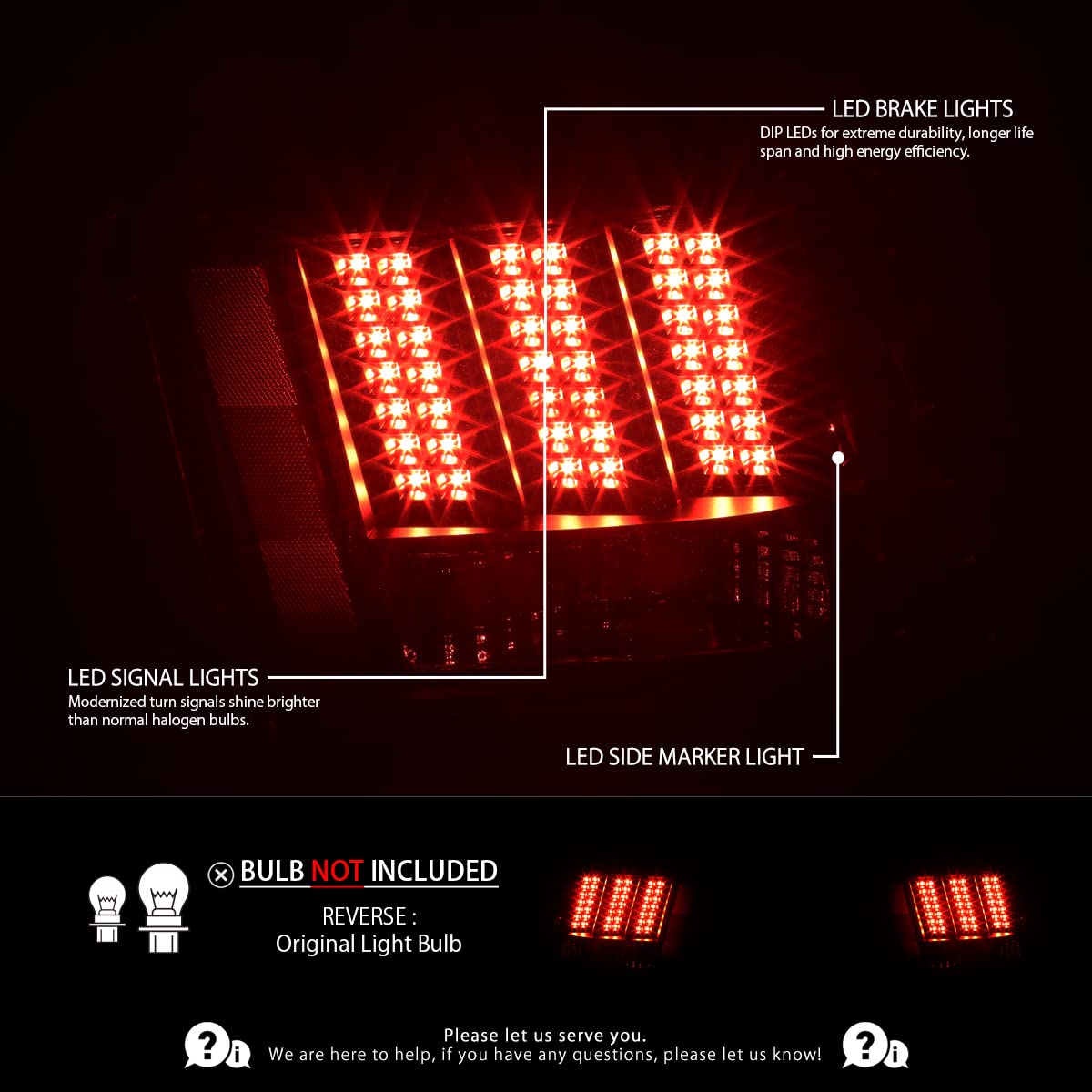 AUTOZENSATION Black Sequential LED Tail Lights for 1999-2004 Ford Mustang - Left & Right Pair Assembly - Upgrade Your Mustang's Style & Visibility for Night Driving & Car Shows