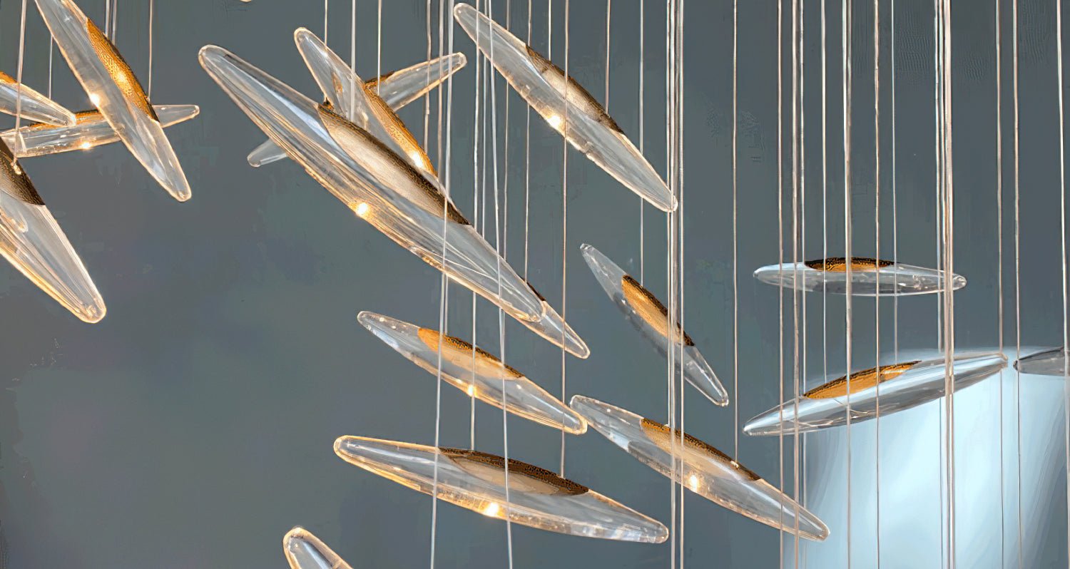 Moonlight Whispers Crystal Chandelier - Elegant Ceiling Light Fixture for Dining Room, Bedroom & Living Room Decor