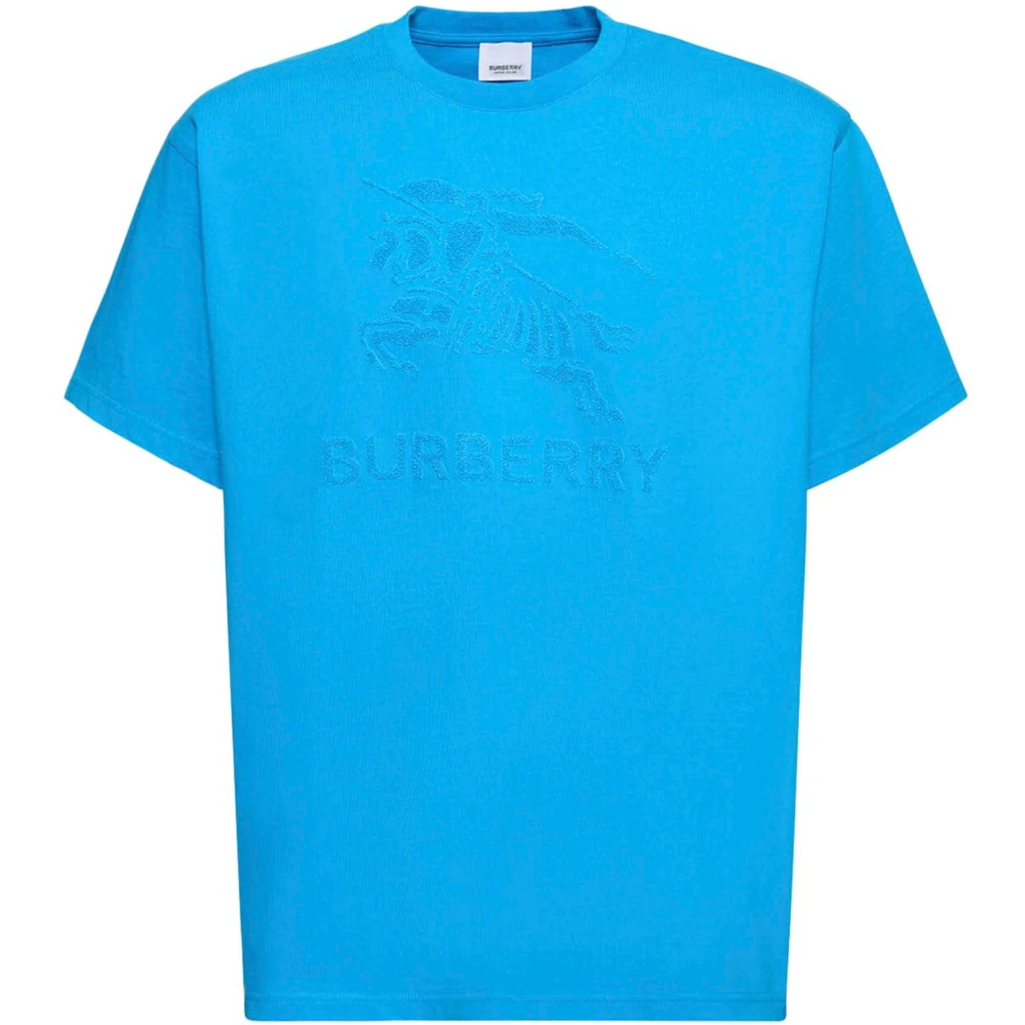 Burberry Flocked Logo T-Shirt for Men & Women | Classic Cotton Tee with Iconic Logo | Perfect for Casual Wear, Street Style & Everyday Outfits