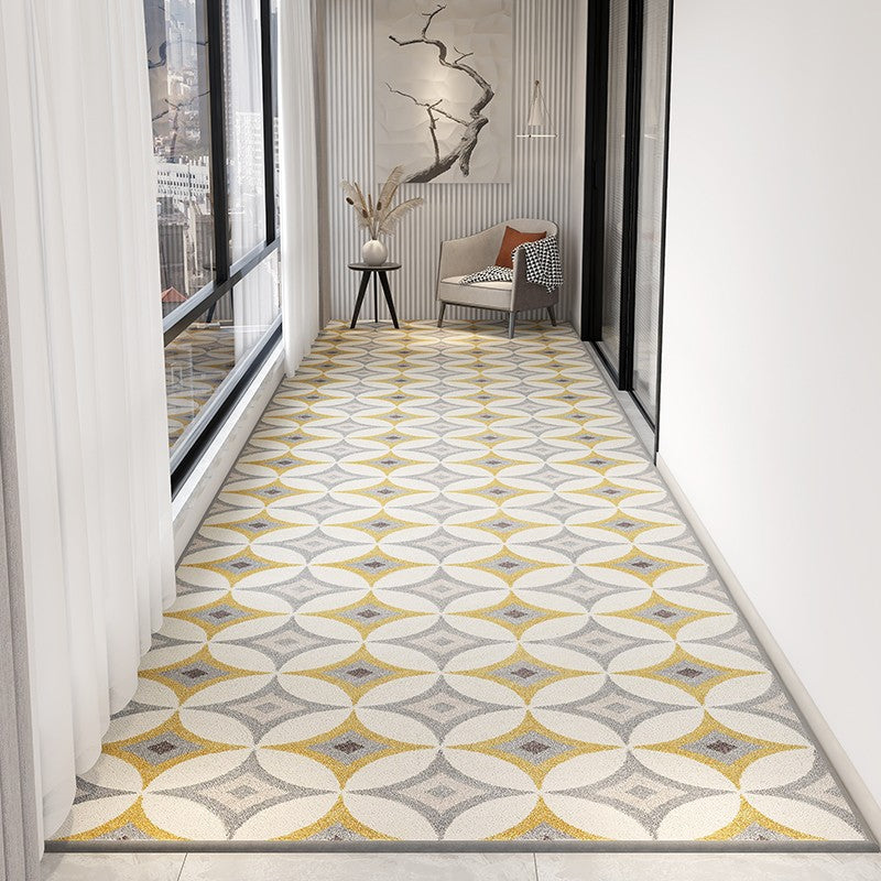 Abstract Modern Long Narrow Runner Rugs - Non-Slip Extra Long Hallway & Entryway Runner - Durable Kitchen Rug for High Traffic Areas - Perfect for Home, Office, or Apartment Decor
