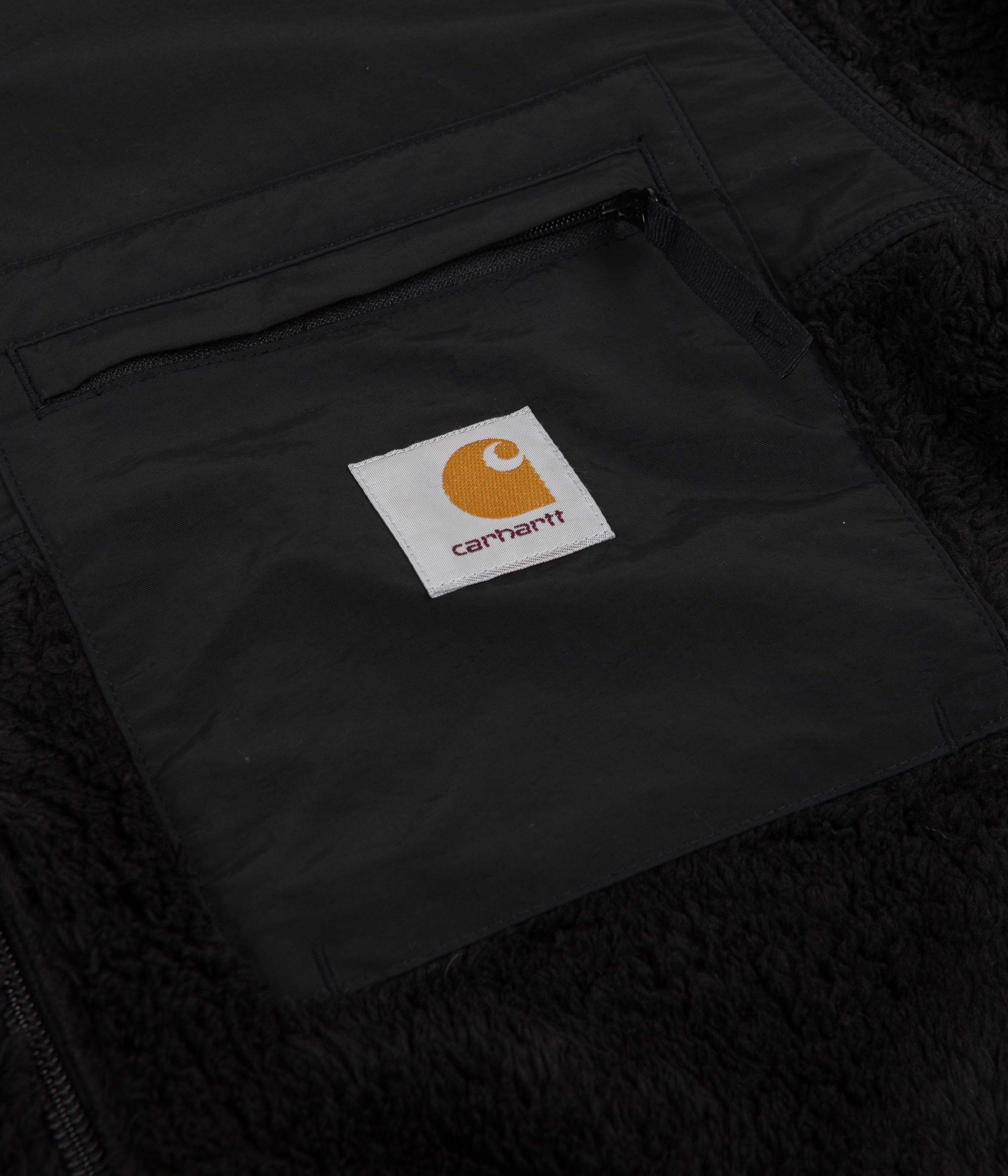Carhartt Jackson Fleece Jacket for Men - Warm Winter Work Jacket, Black - Perfect for Outdoor Work, Hiking & Casual Wear