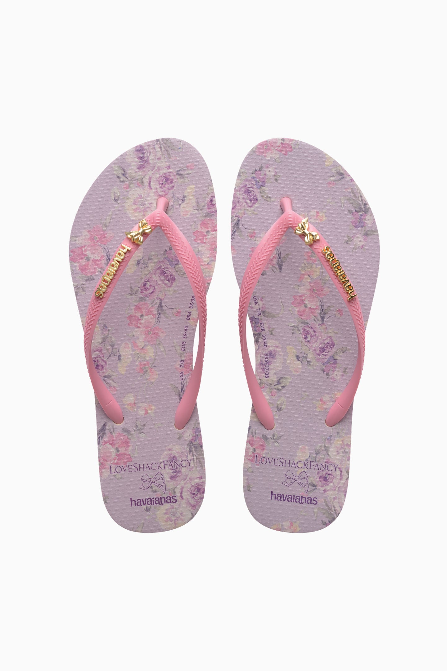 LoveShackFancy x Havaianas Women's Hibiscus Slim Flip Flops - Comfortable Summer Sandals for Beach, Pool & Vacation | Stylish Casual Footwear for Women