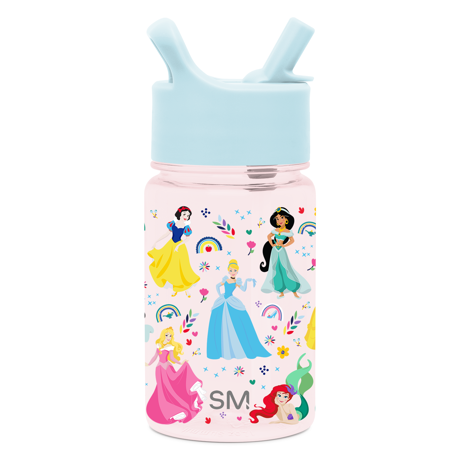 Summit Kids Plastic Water Bottle with Straw Lid - BPA Free Leak Proof Water Bottle for School, Sports & Outdoor Activities