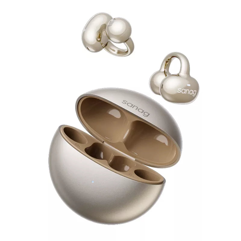 Sanag S6S Wireless Bluetooth Ear Clip Headphones with Air Conduction Technology - Perfect for Running, Cycling, Workouts & Outdoor Activities