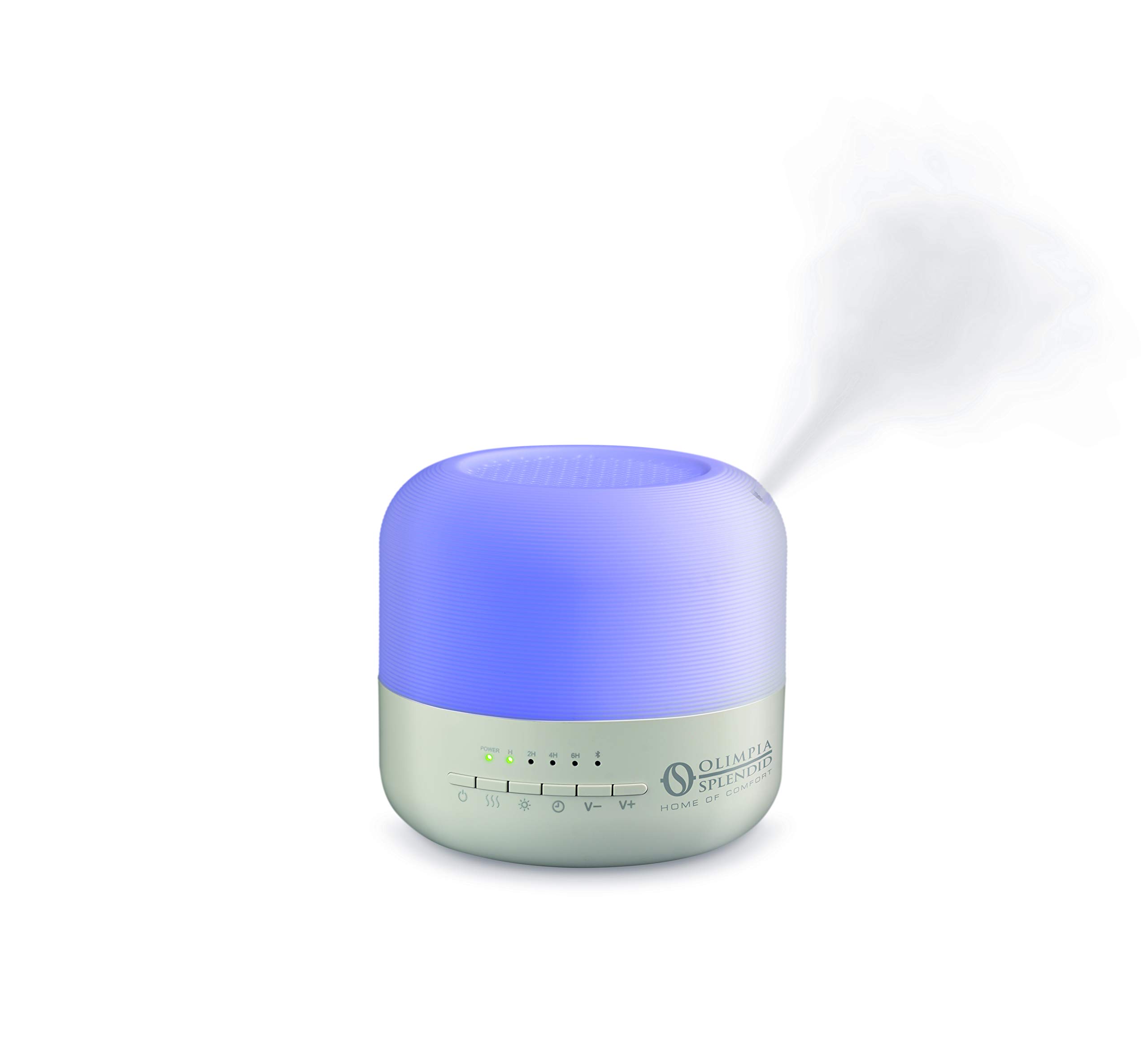 Olimpia Splendid Astomi Bluetooth Aroma Diffuser with Color Therapy, Humidifier & Timer - Wireless Speaker for Music | Perfect for Home, Office & Yoga Relaxation