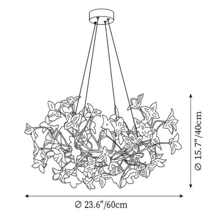 Elegant Begonia Chandelier for Living Room - Modern Crystal Ceiling Light Fixture for Dining Room, Bedroom & Home Decor