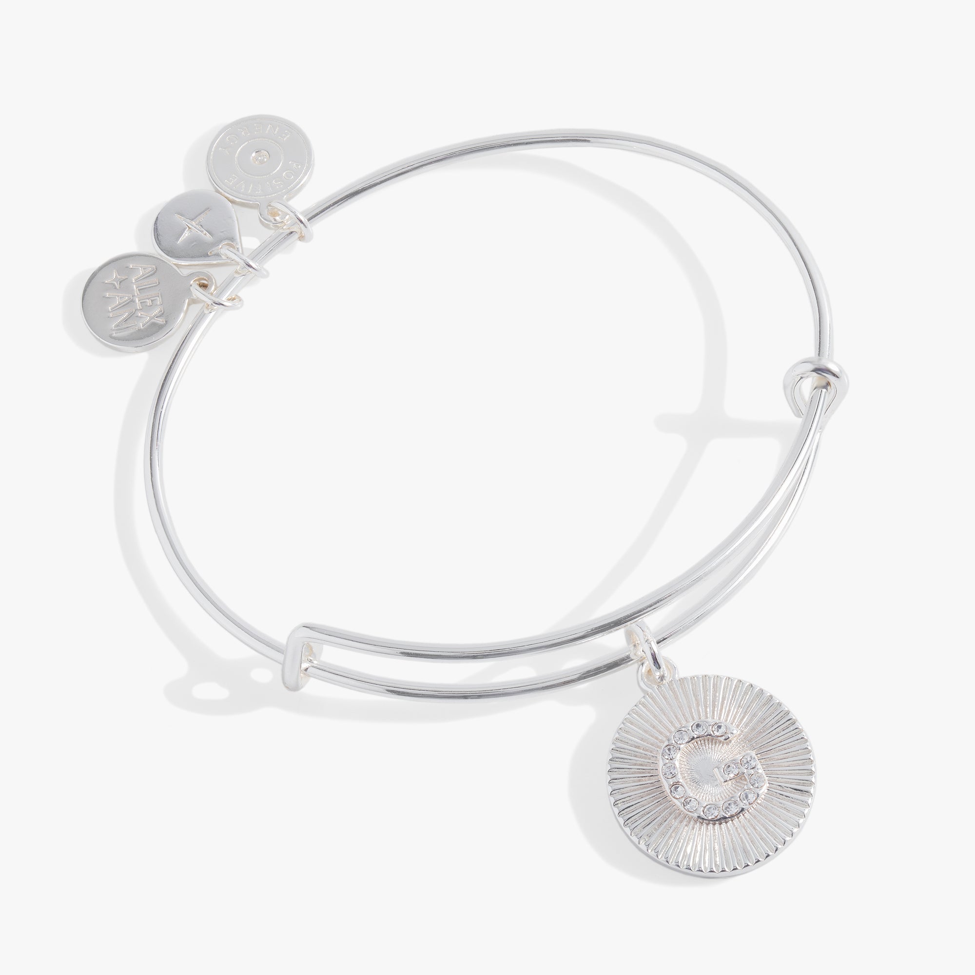 Initial G Pave Starburst Texture Bangle - Elegant Gold-Plated Bracelet for Women | Perfect for Parties, Weddings & Everyday Wear