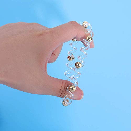 FAMEZA Spiral Hair Ties with Beads - 8 Pack No Crease Dent Ponytail Holders for Women & Girls | Soft Grip Coil Wire Phone Cord Hair Bands | Perfect for Workouts, Yoga, School & Everyday Use