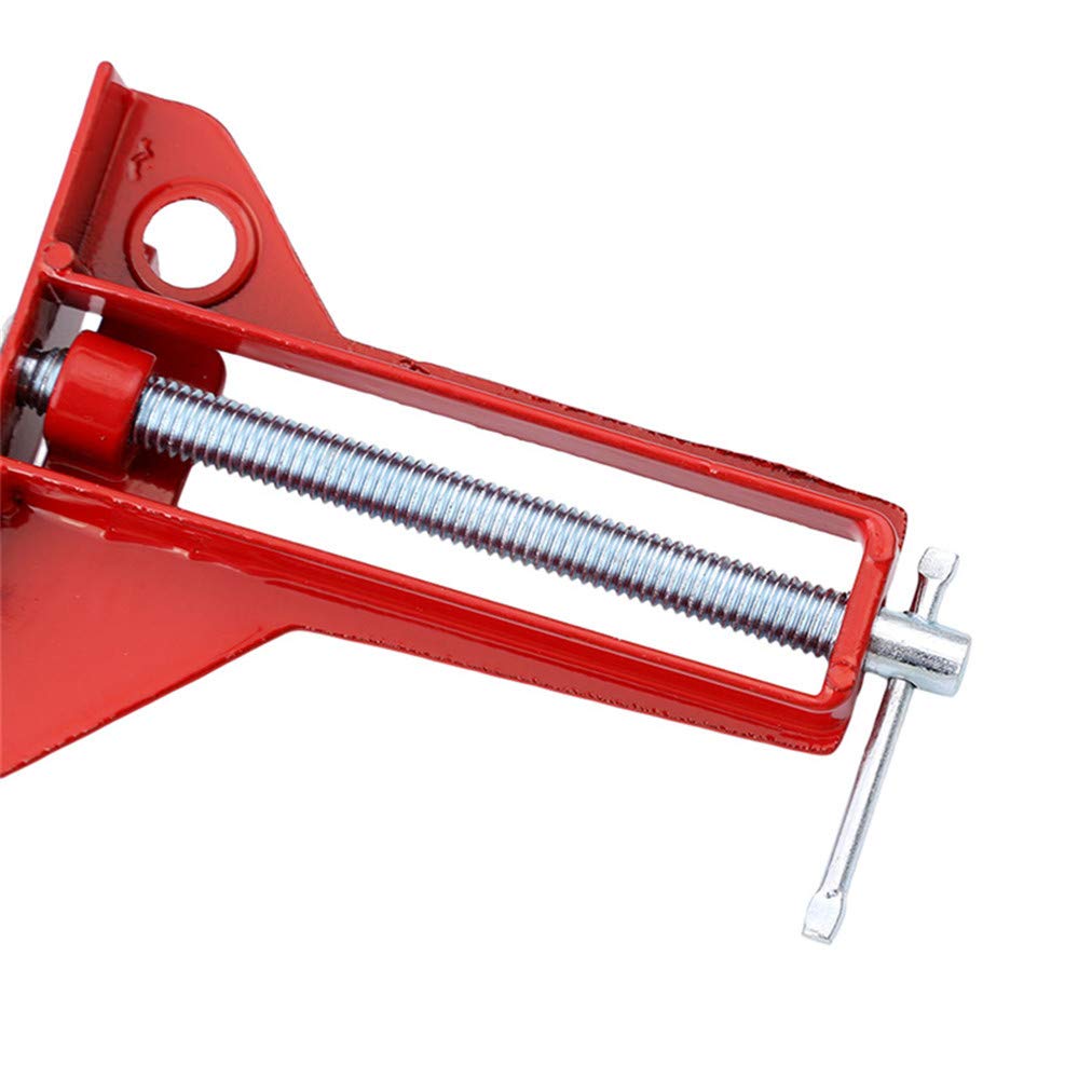 Sevenfly 90 Degree Right Angle Clamp - Heavy Duty Corner Clamp for Woodworking, Picture Frames, Glass & DIY Projects (Red) - Perfect for Cabinet Making, Furniture Assembly & Crafting