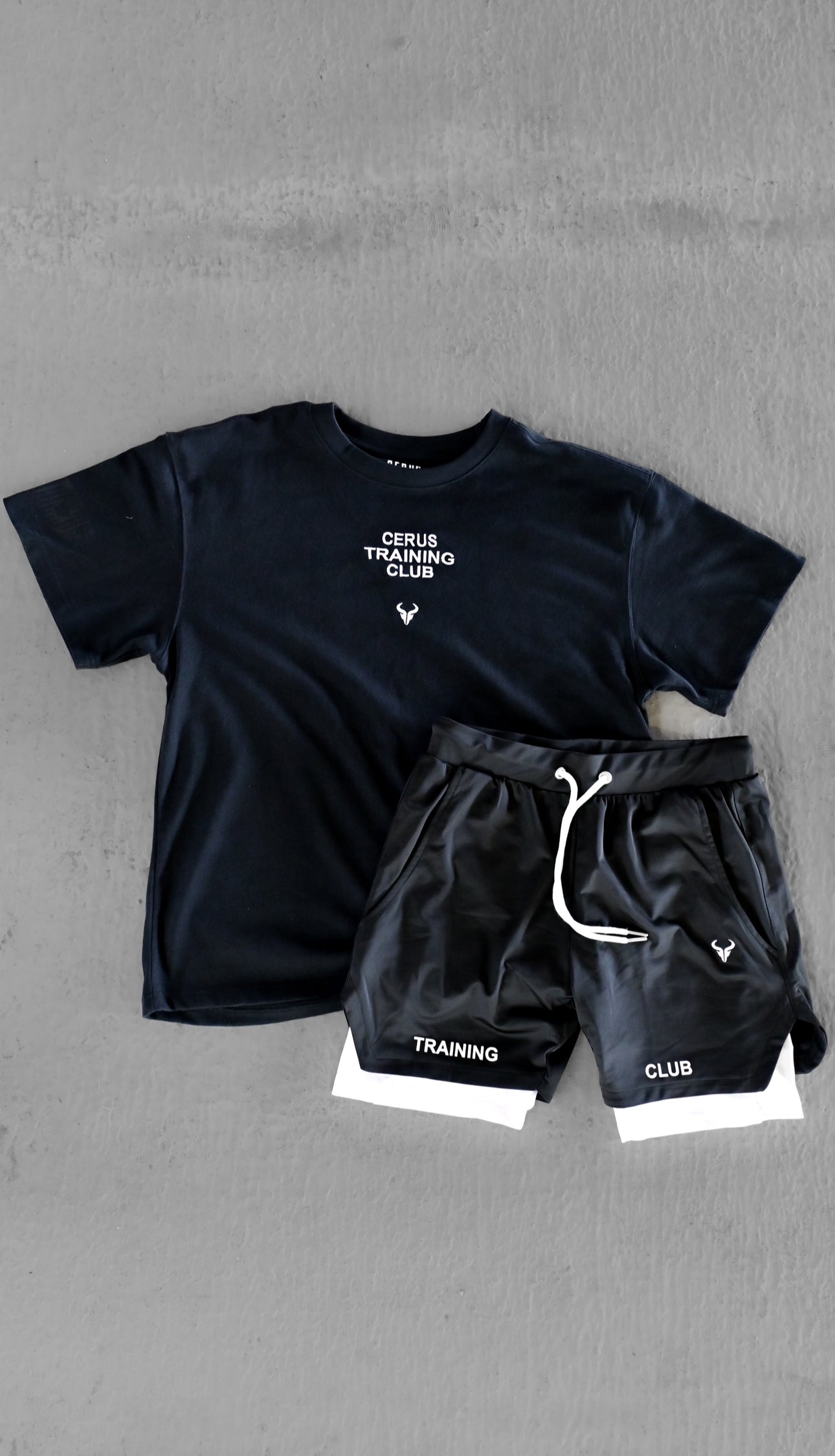 Cerus Black Training Club 2-in-1 Running Shorts with Built-in Liner - Men's Athletic Workout Shorts for Gym, Jogging & Outdoor Sports