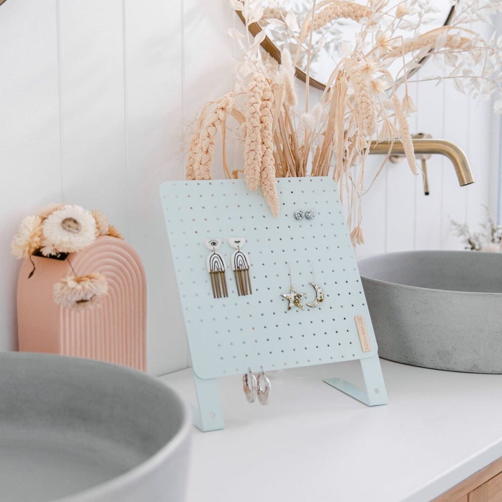 Elegant Mint Green Earring Organizer - Holds Up to 120 Pairs of Jewelry - Perfect for Bedroom Vanity, Travel & Gift Giving