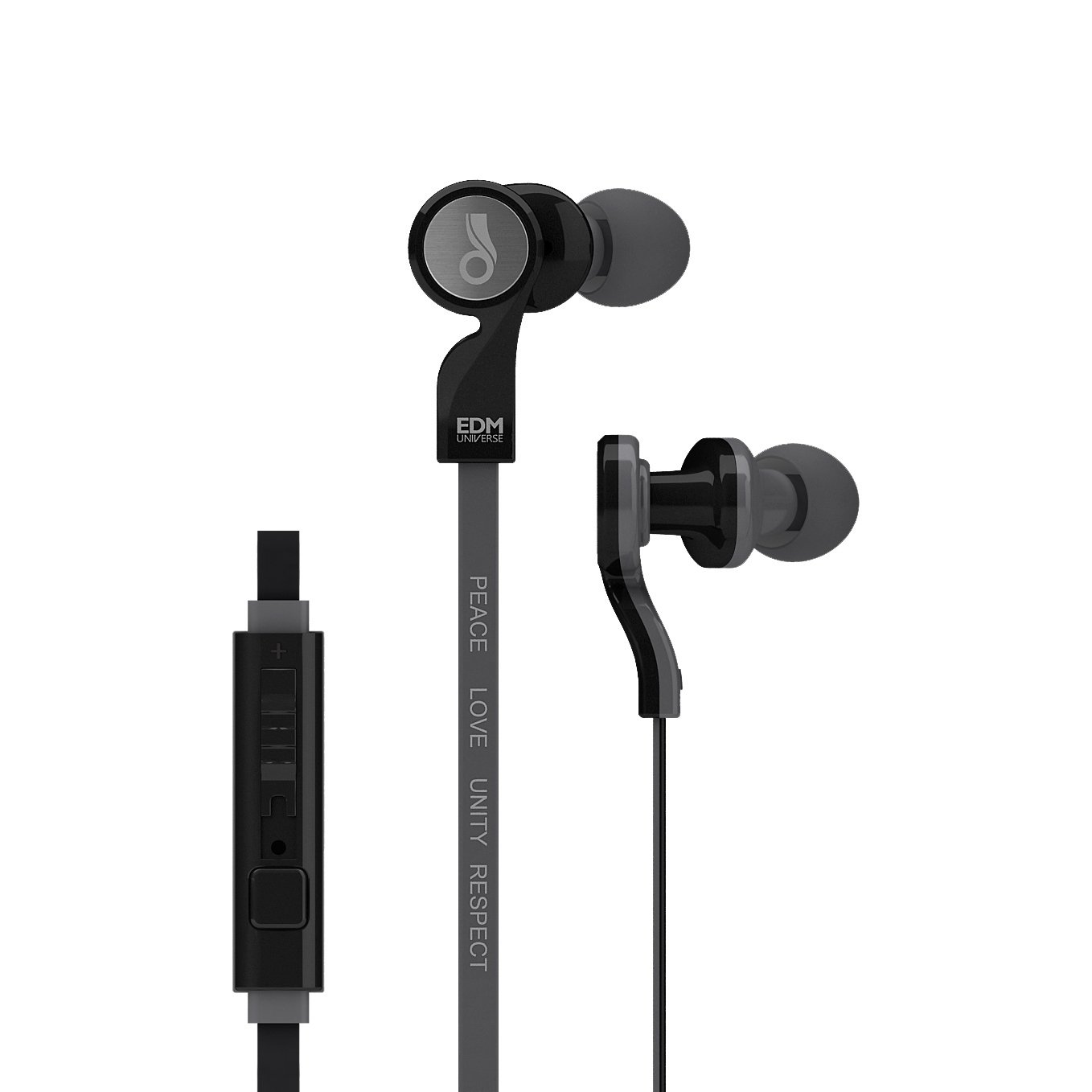 MEE Audio EDM Universe D1P In-Ear Headphones with Mic - Noise Isolating Wired Earbuds for DJs, Gamers & Music Lovers (PLUR/Black) | Perfect for Studio Recording, Gaming & Commuting