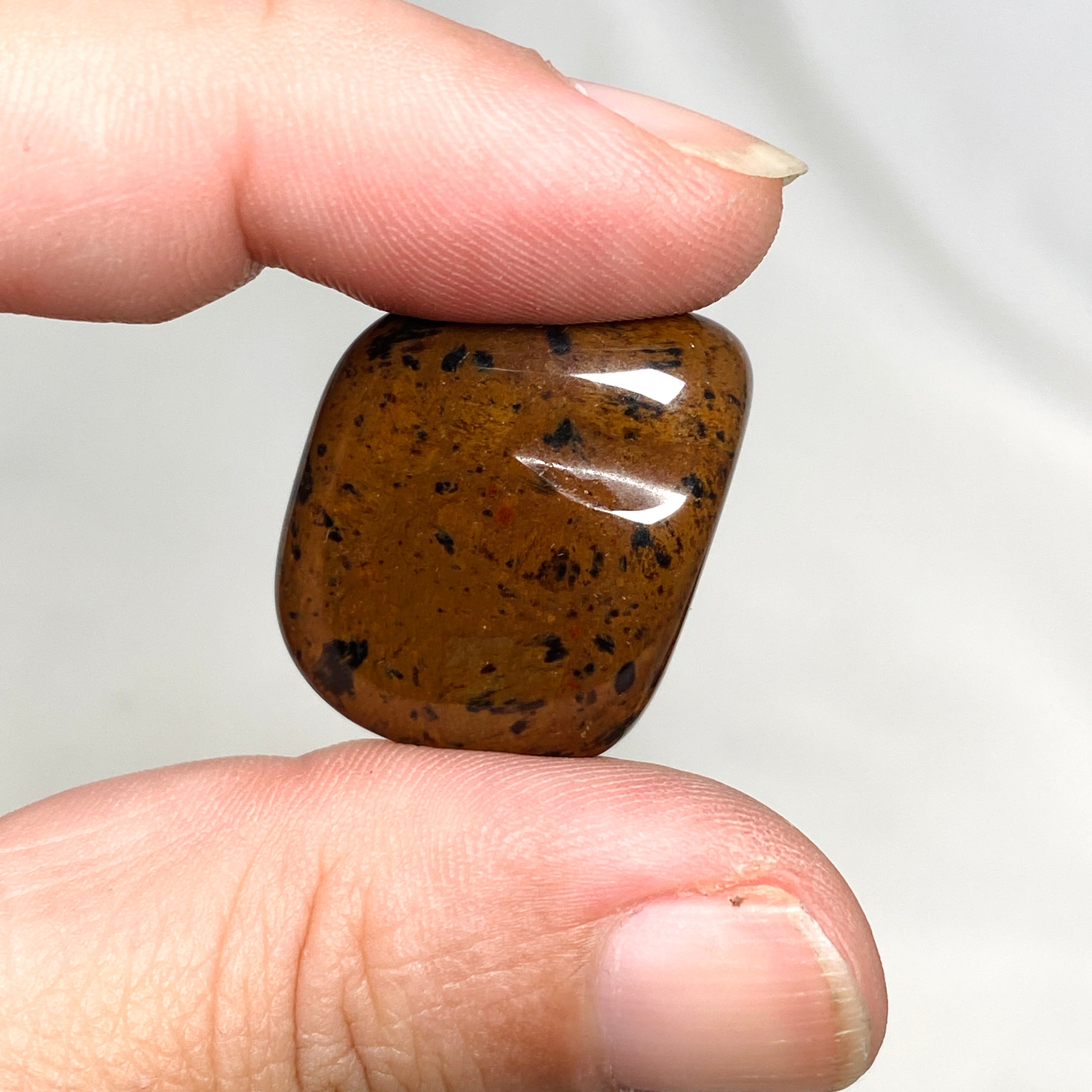 Natural Mahogany Obsidian Tumbled Stones - Polished Healing Crystals for Meditation, Chakra Balancing & Energy Work - Perfect for Home Decor, Jewelry Making & Spiritual Practices