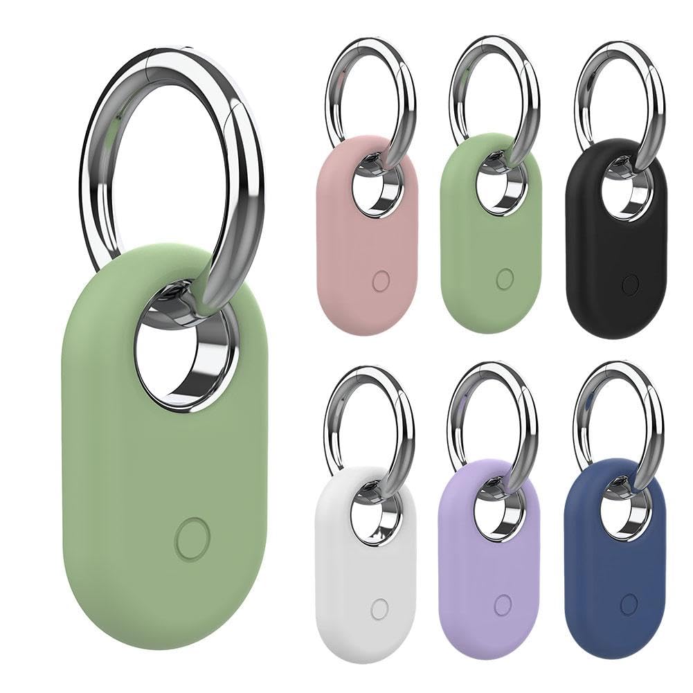 Samsung Galaxy SmartTag2 Protective Cover - Soft Touch Silicone Case with Key Ring, Scratch Resistant GPS Tracker Holder for Smart Tag 2 | Perfect for Travel, Luggage Tracking & Pet Safety