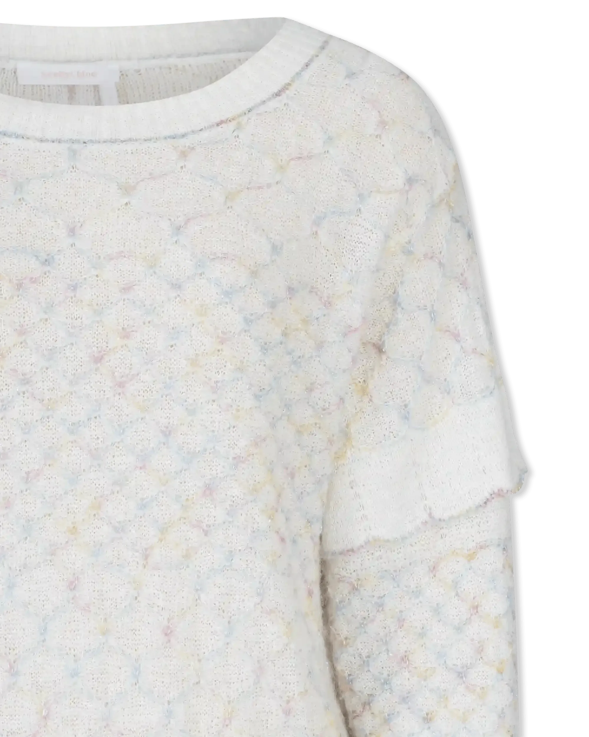 Stylish Linen Multicolor Metallic Crewneck Sweater for Women | Comfortable & Fashionable Knit Pullover | Perfect for Casual Outings, Office Wear & Fall Layering