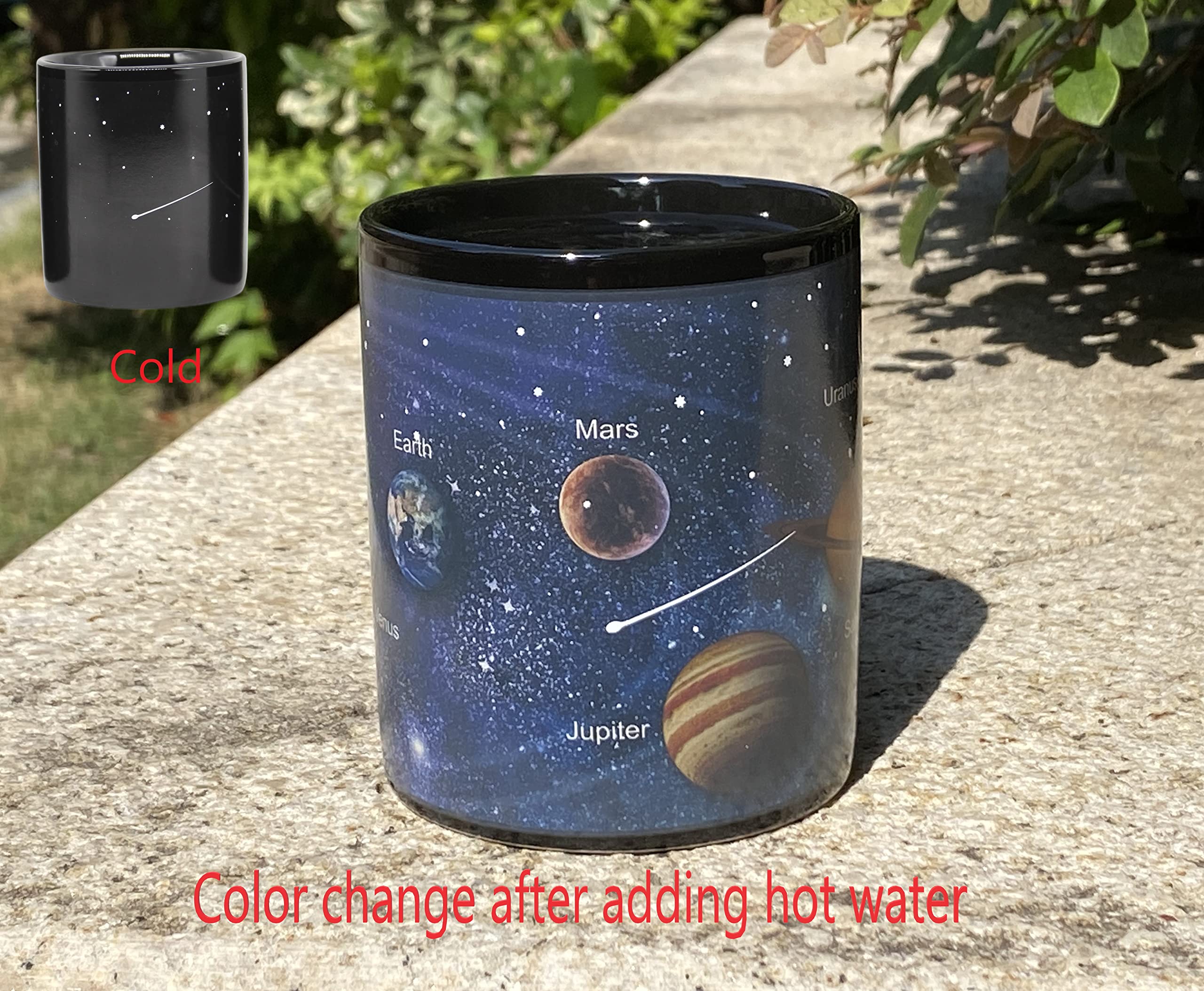 Heat Sensitive Color Changing Coffee Mug - 12oz Magic Ceramic Cup with Starry Sky Design | Perfect for Hot Drinks, Gifts & Fun Office Use