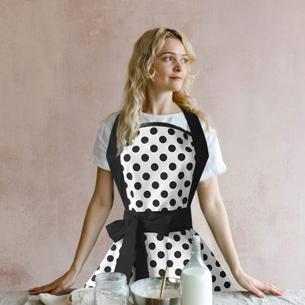Hemoton 1-Piece Cotton Apron for BBQ, Cooking, Painting & Baking - Adjustable Adult Bib for Women & Chefs - Perfect for Restaurants, Kitchen & Crafting